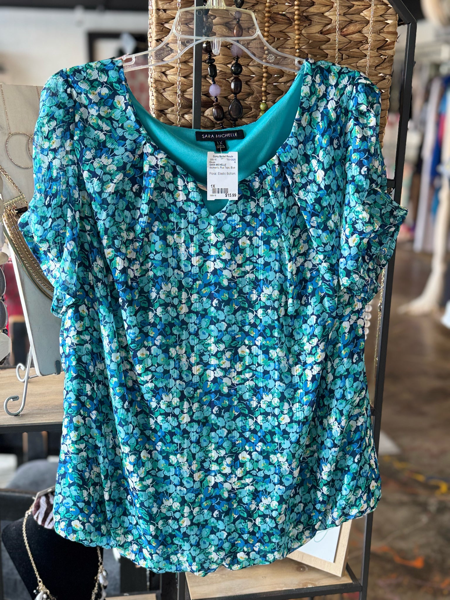 SARA MICHELLE Plus Tops Size 1X Blouse