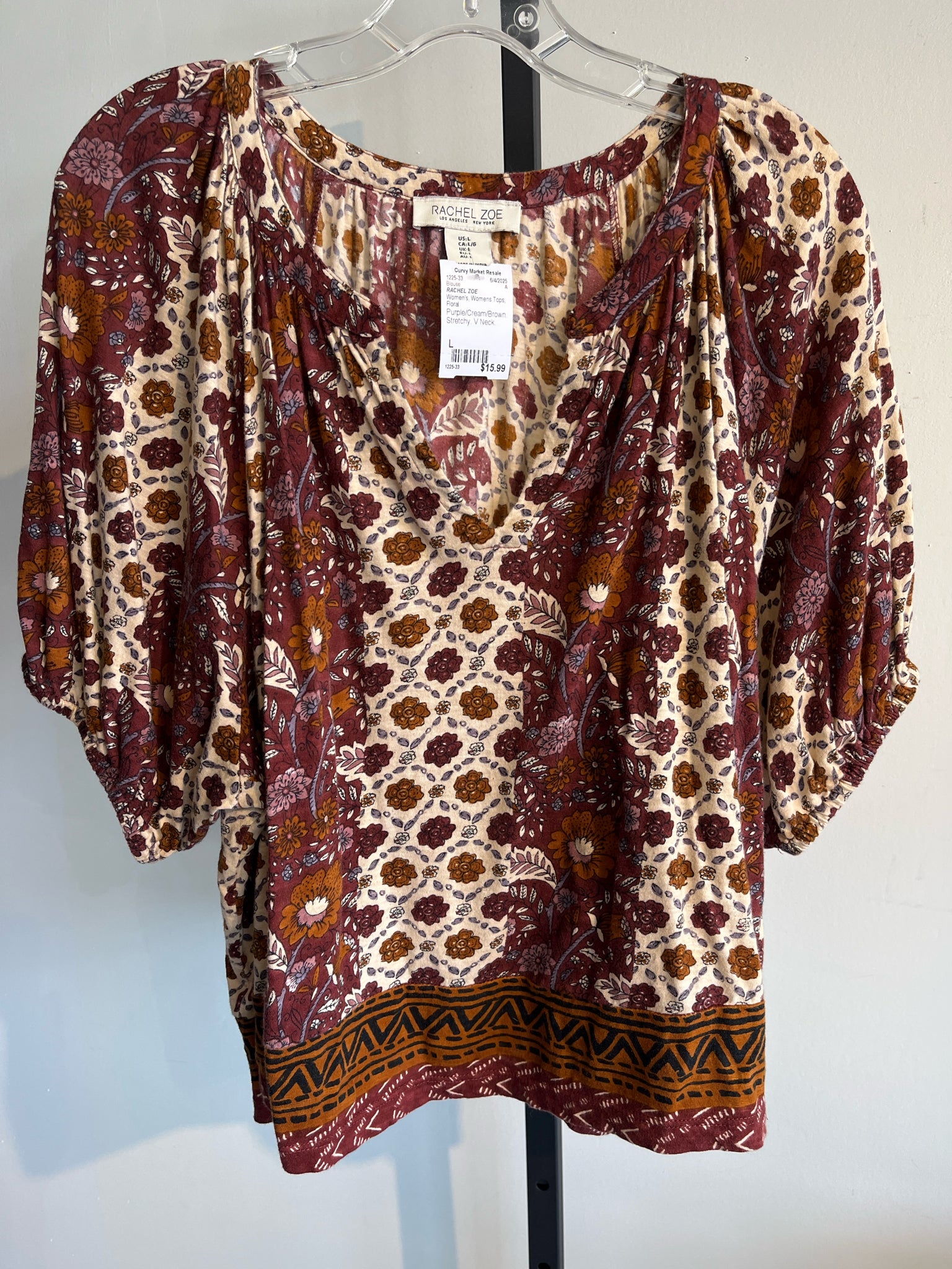 RACHEL ZOE Womens Tops Size L Blouse
