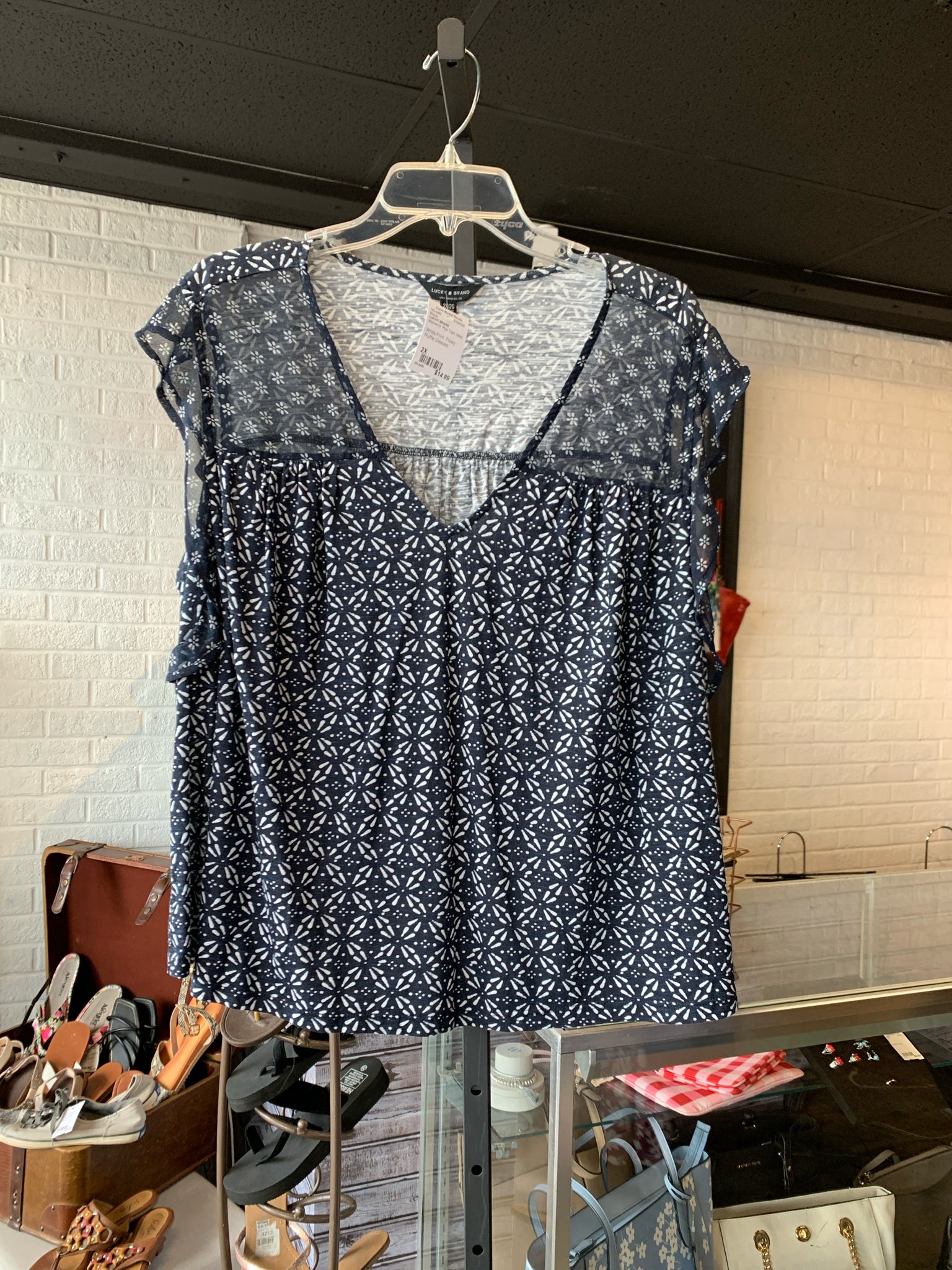 LUCKY BRAND Plus Tops Size 2X Blouse