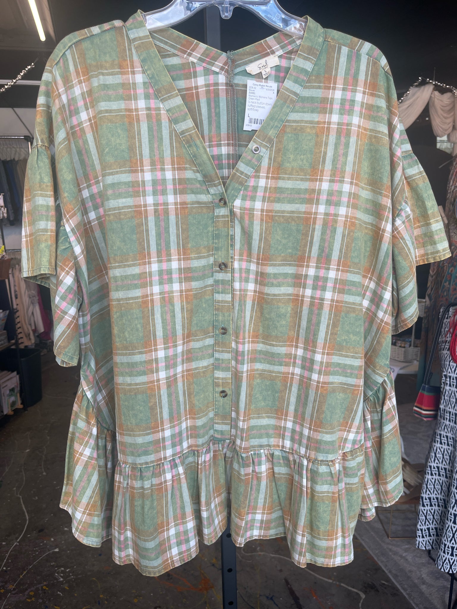 EASEL Womens Tops Size L Blouse