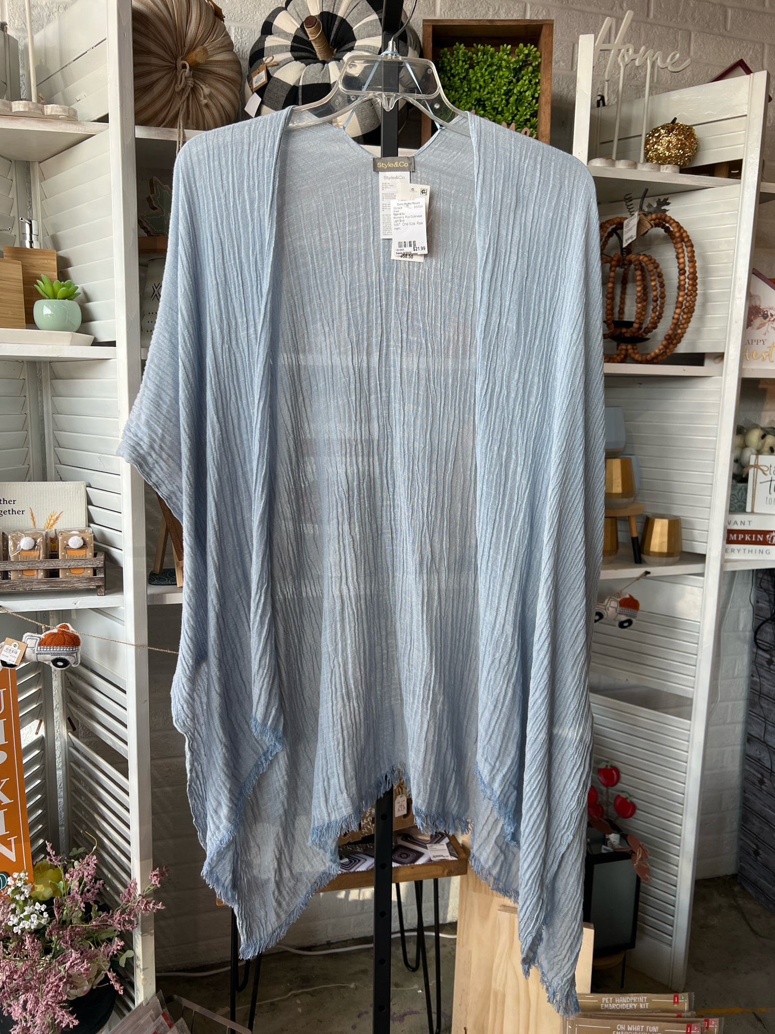 Style & Co Light Blue Shawl