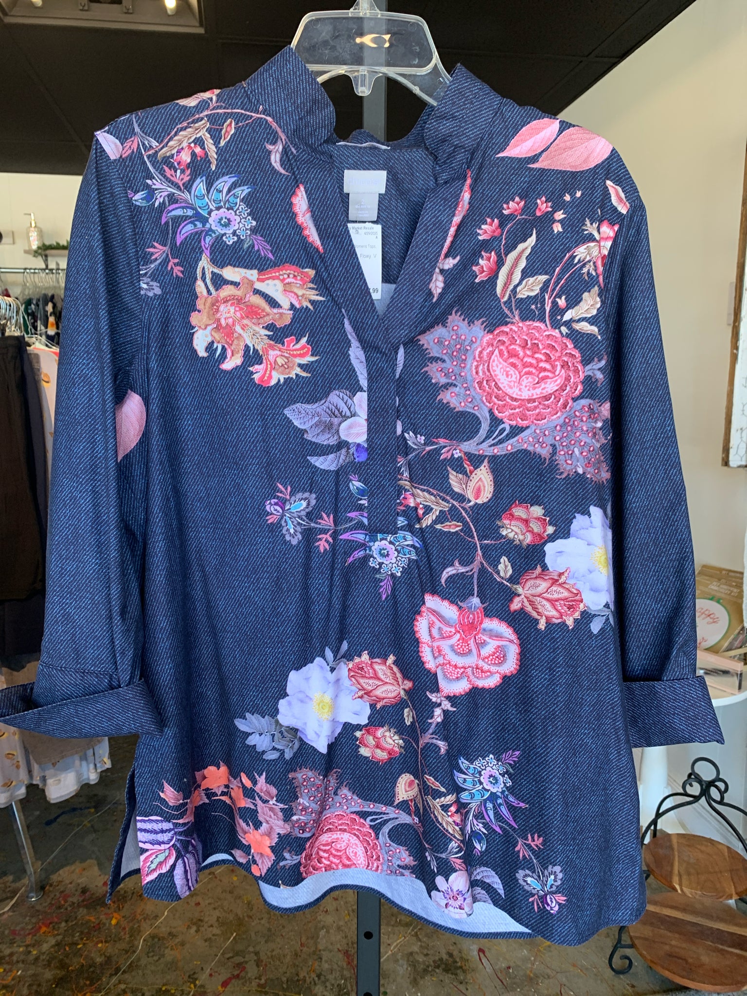 Chicos Womens Tops Size 2 Shirt