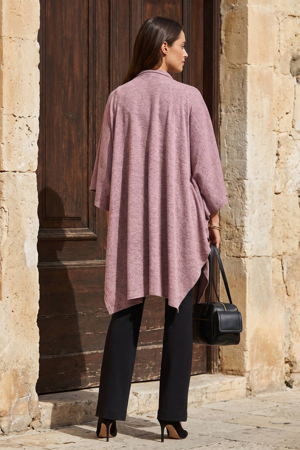 Flowy Draped Poncho Top
