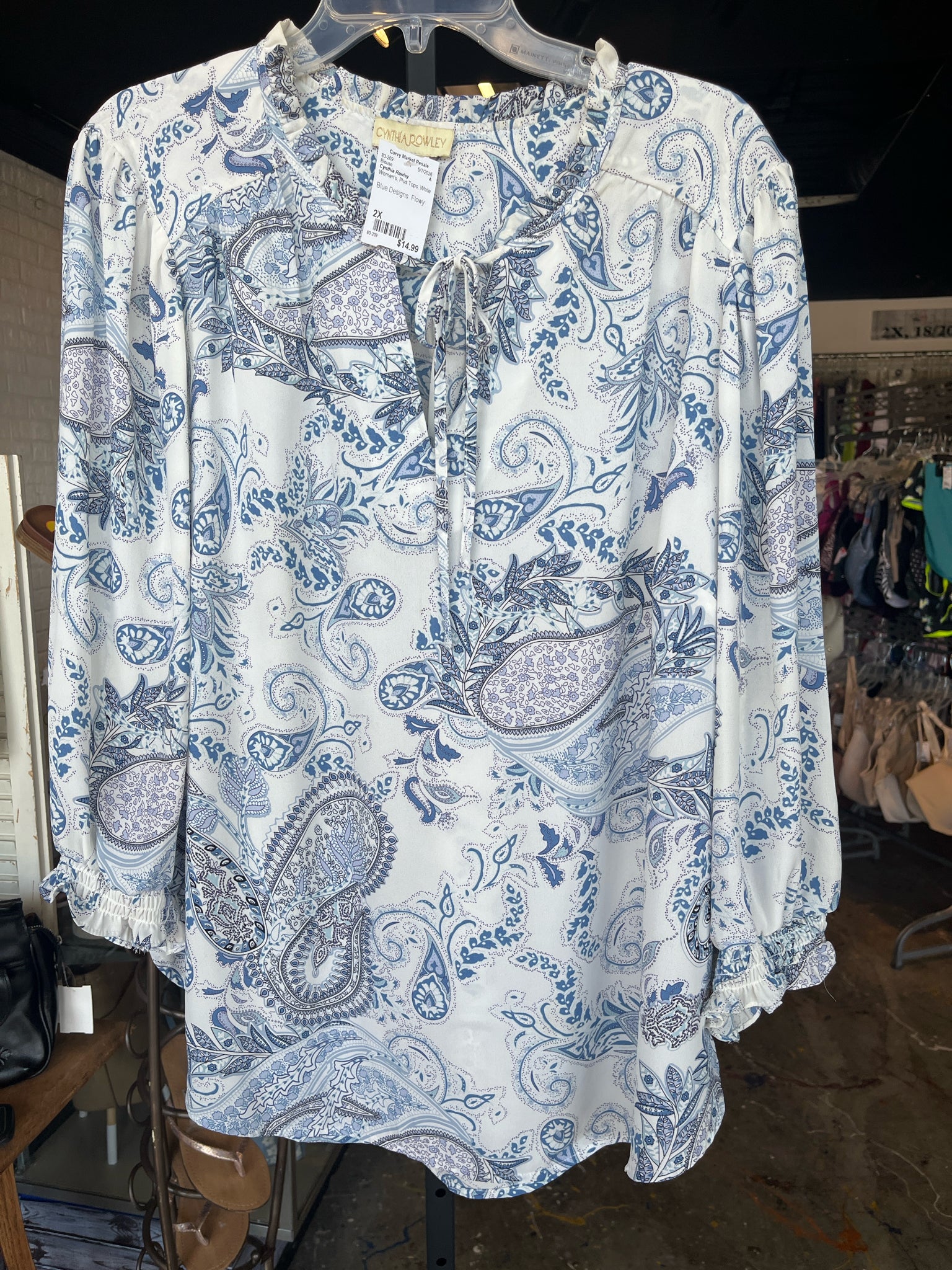 Cynthia Rawley Plus Tops Size 2X Blouse
