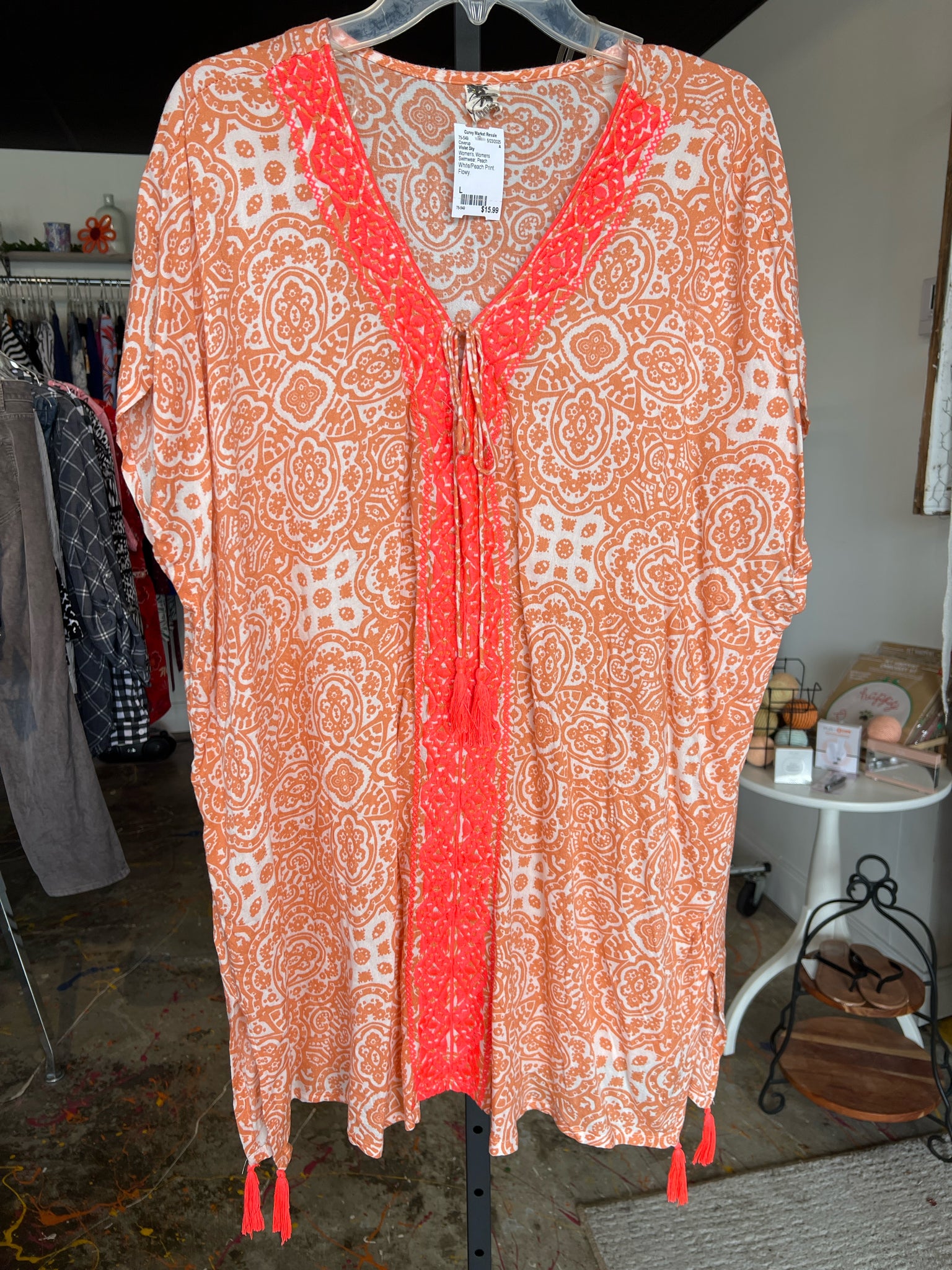 Violet Sky Womens Swimwear Size L Coverup