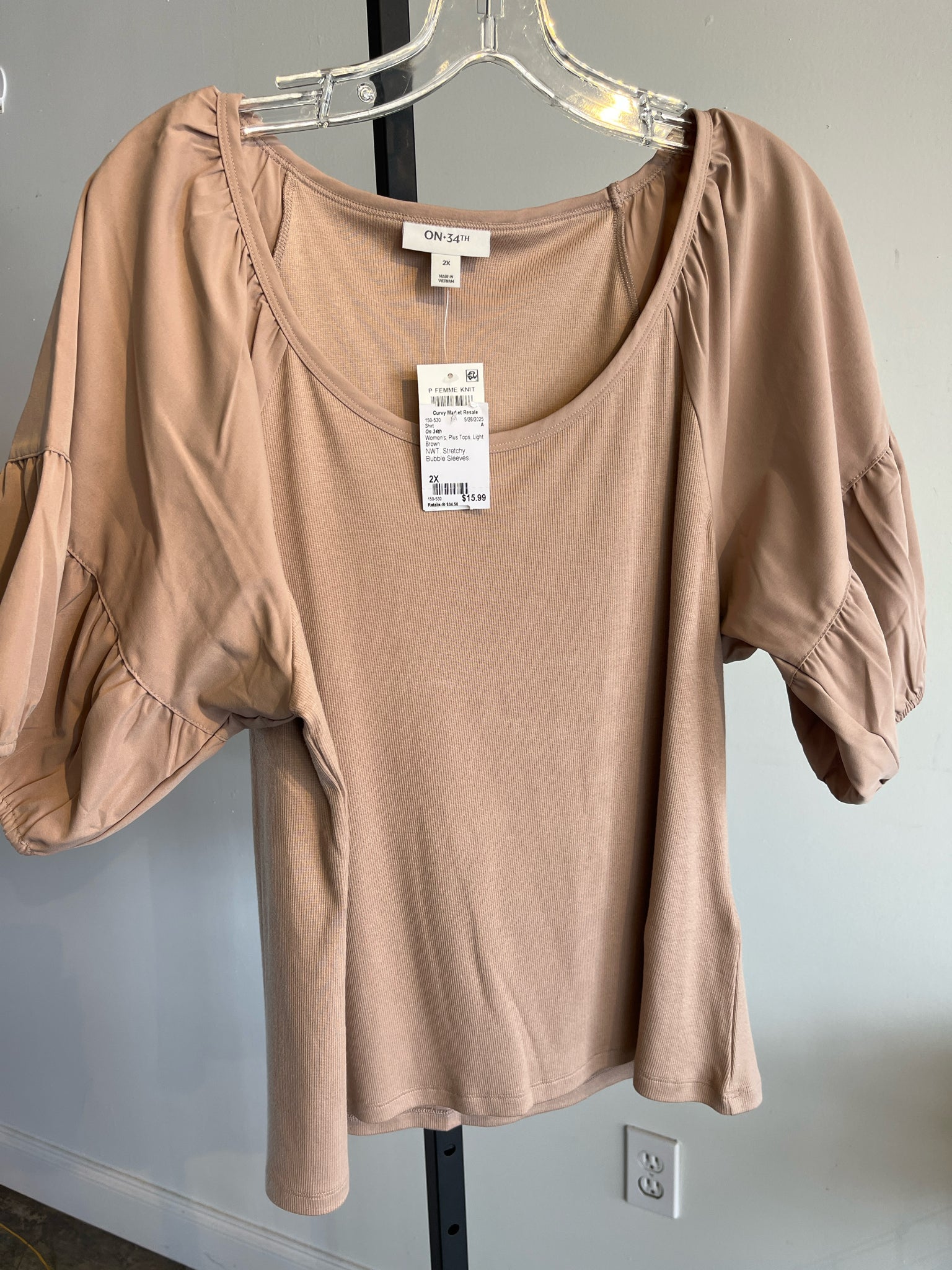 On 34th Plus Tops Size 2X Shirt