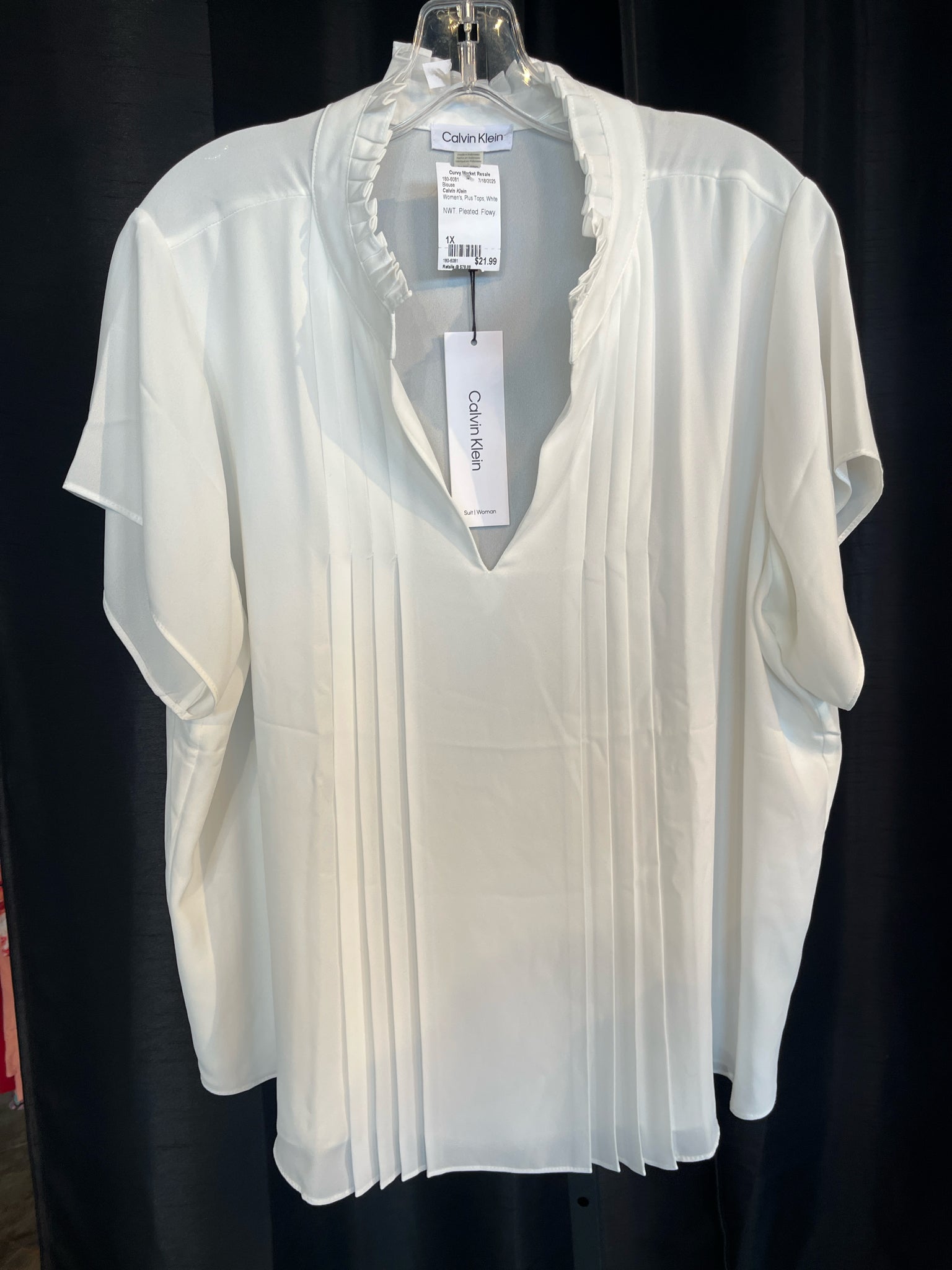 Calvin Klein Plus Tops Size 1X Blouse