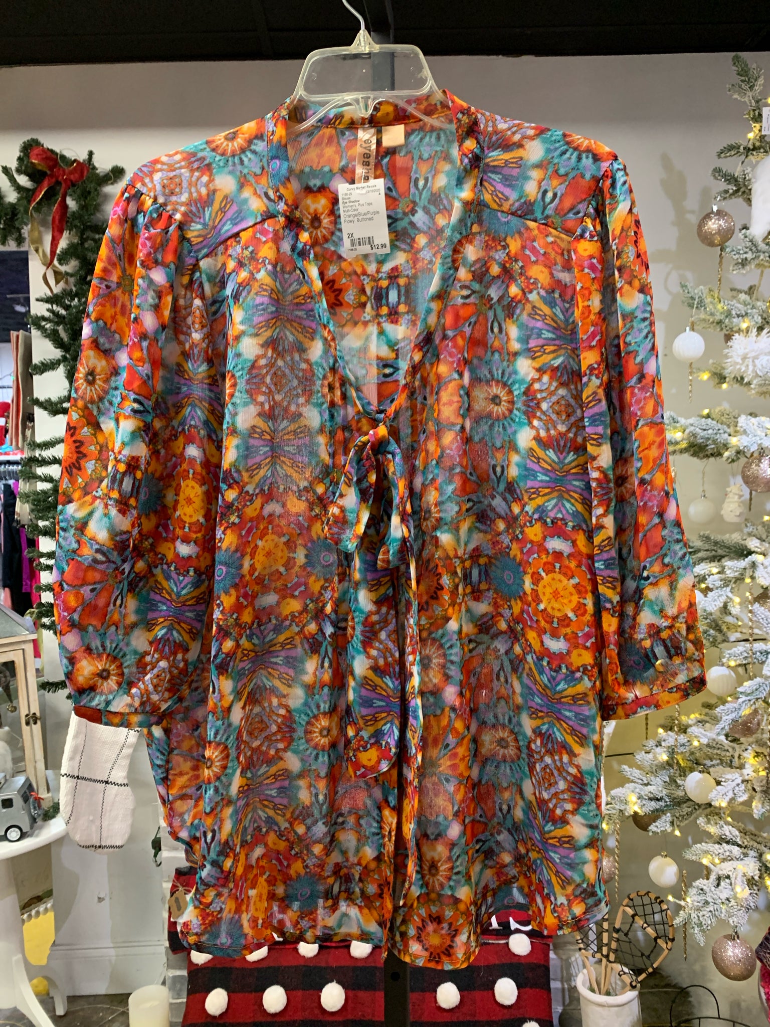 Eye Shadow Plus Tops Size 2X Blouse