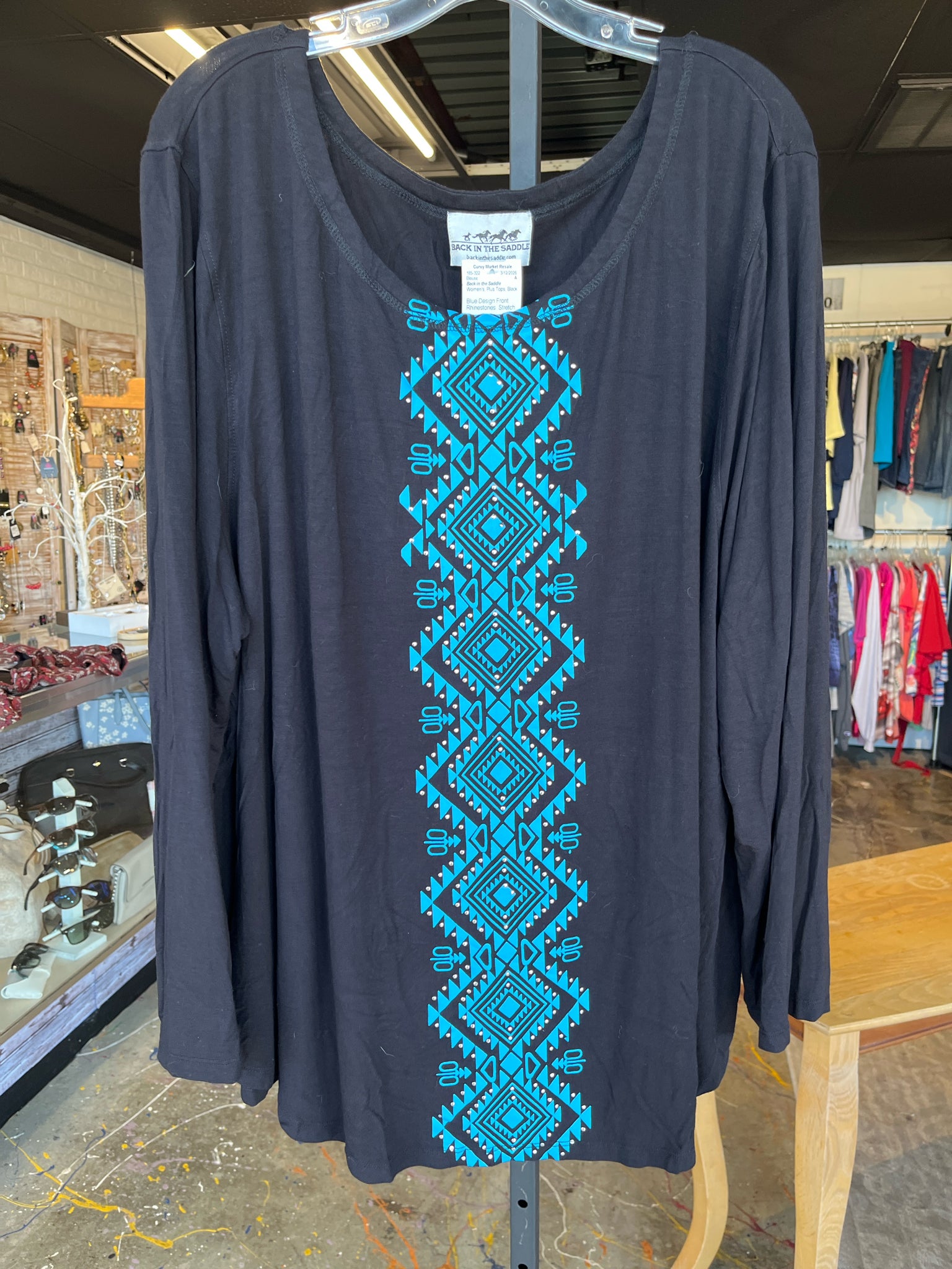 Back in the Saddle Plus Tops Size 2X Blouse