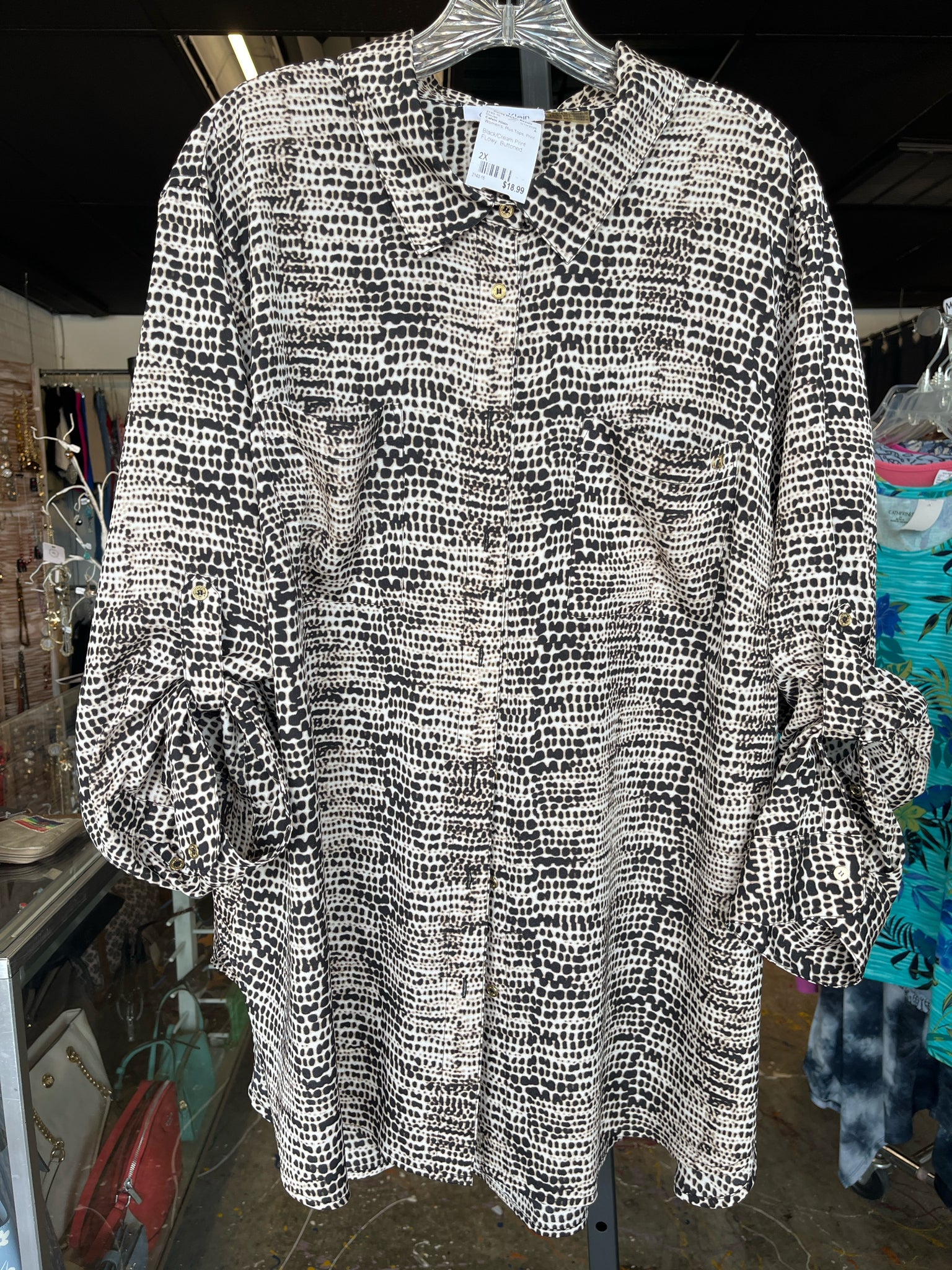 Calvin Klein Plus Tops Size 2X Blouse