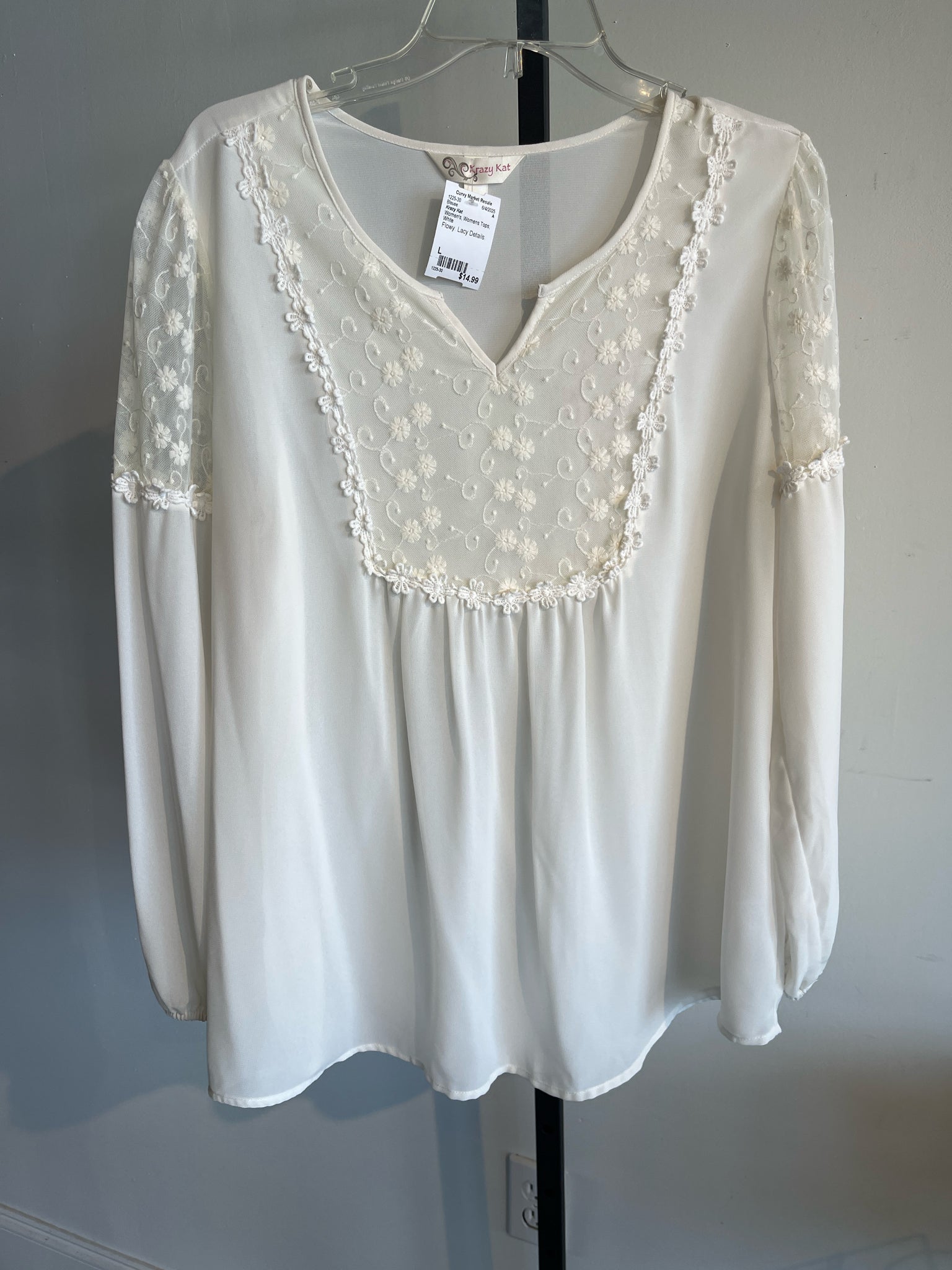 Krazy Kat Womens Tops Size L Blouse
