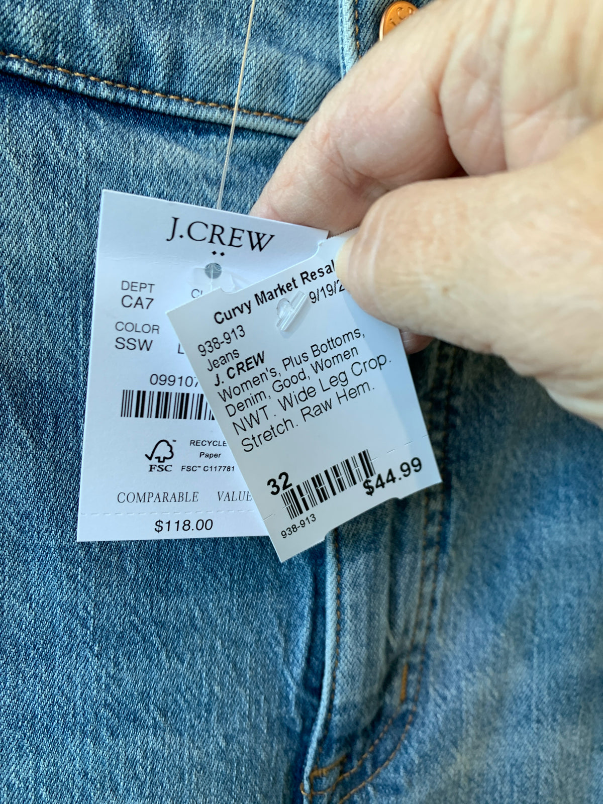 J. CREW Plus Bottoms Size 32 Jeans