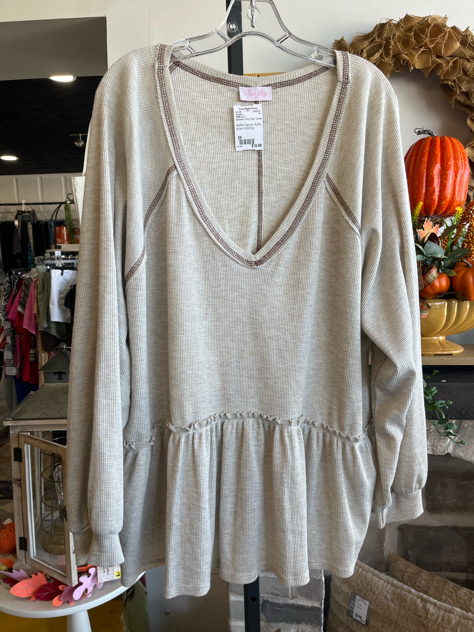 PINK LILY Plus Tops Size 2X Sweater