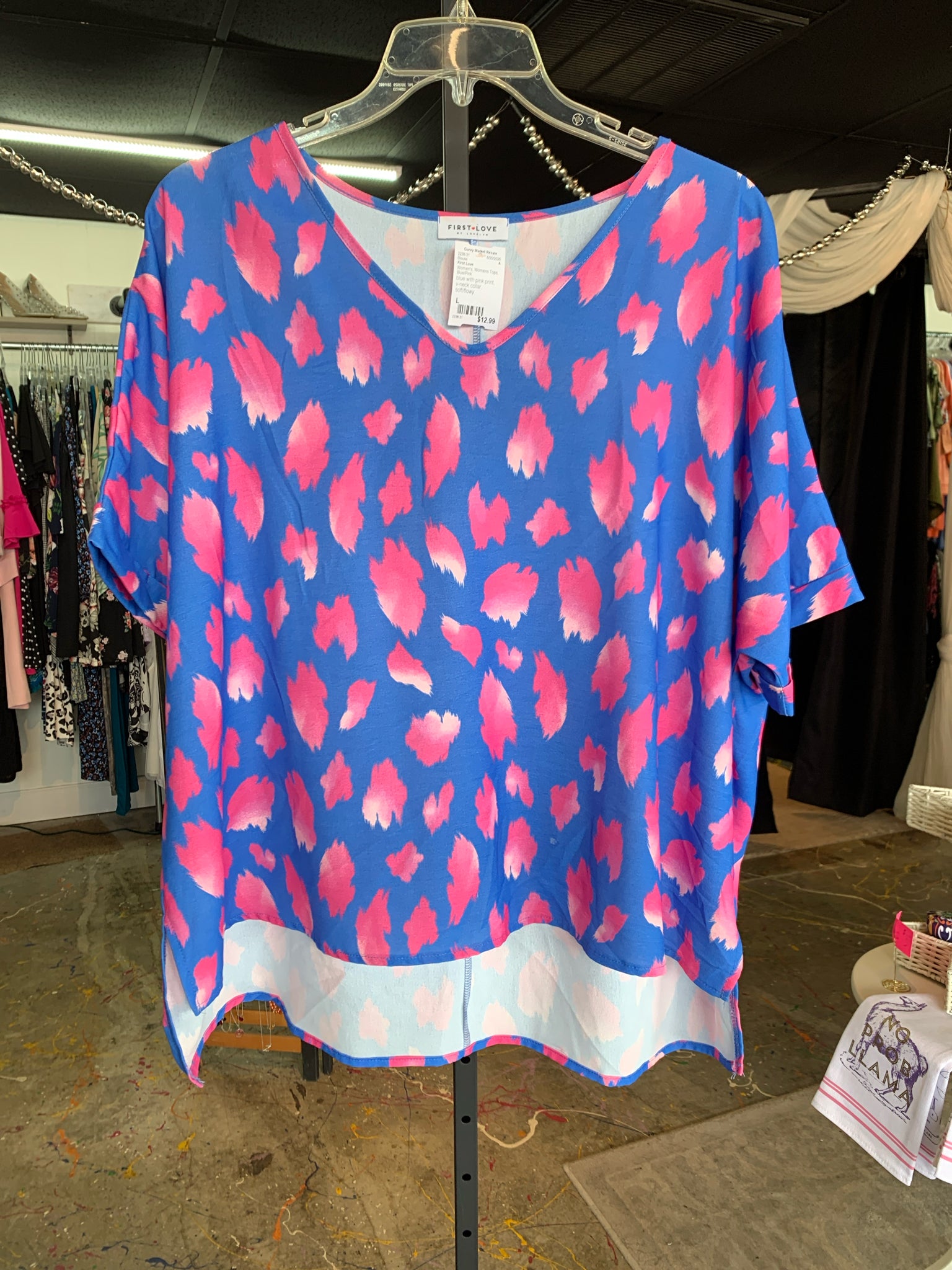 First Love Womens Tops Size L Blouse