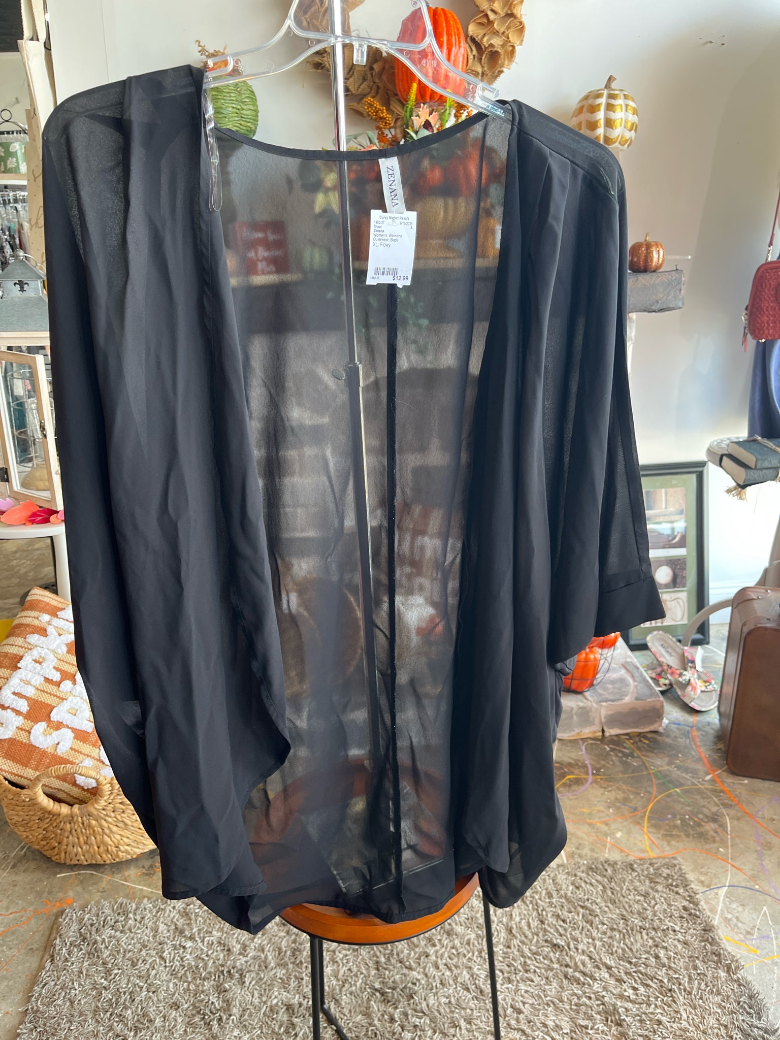 Zenana Black Shawl