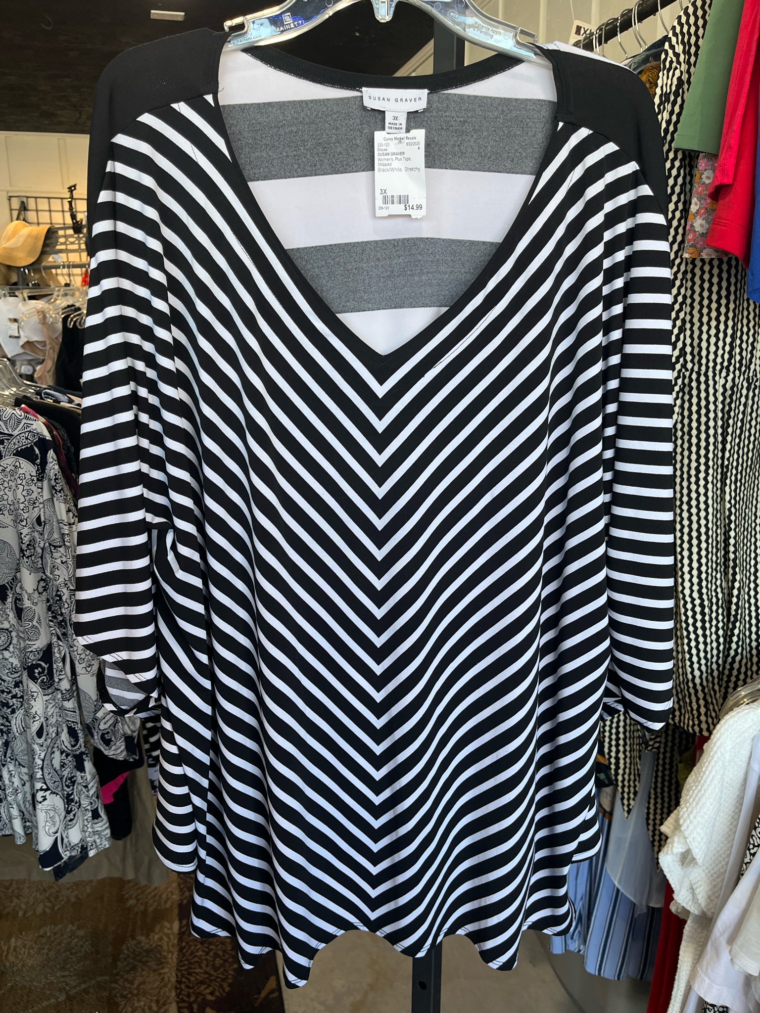 SUSAN GRAVER Plus Tops Size 3X Blouse