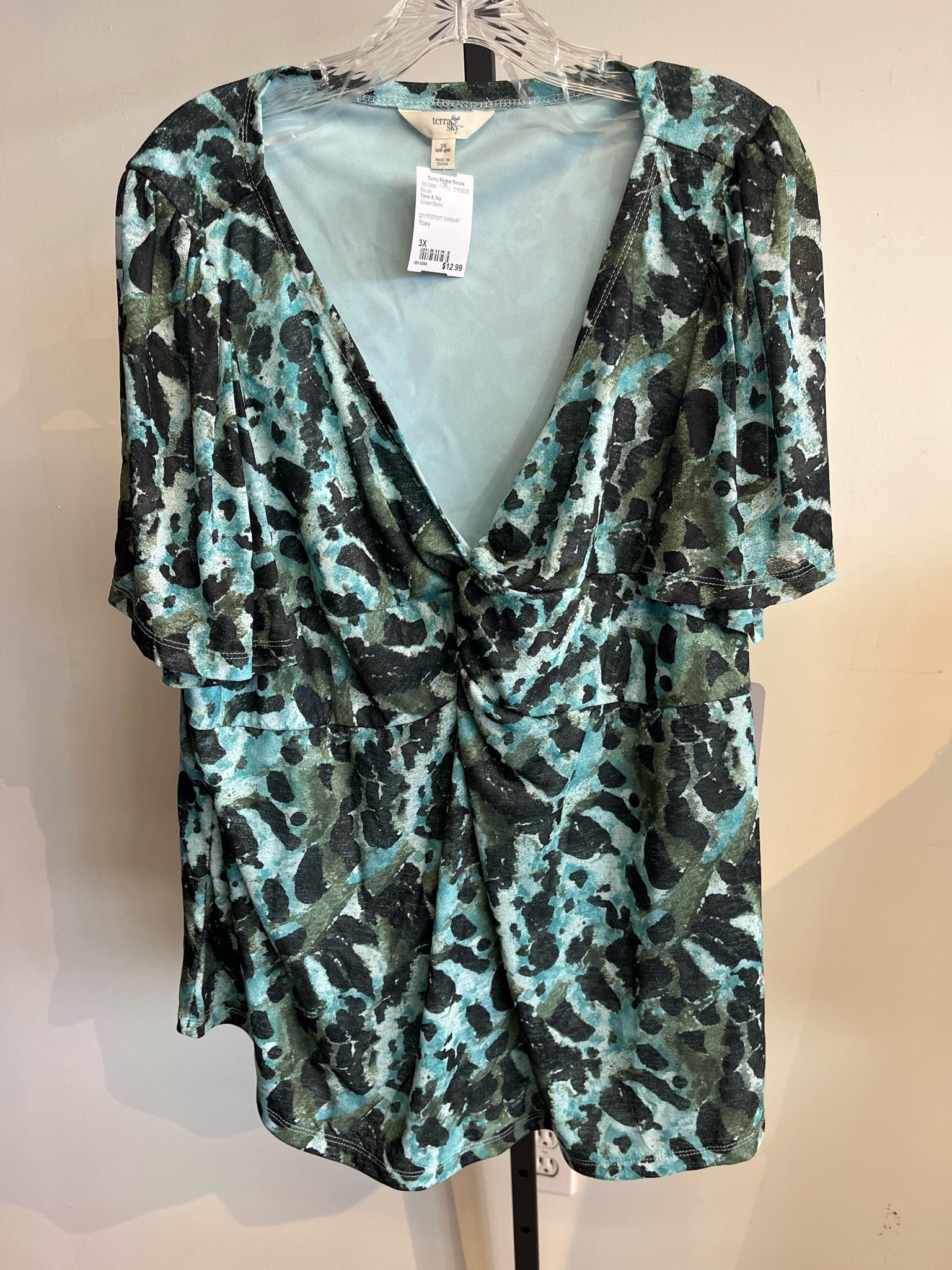 Terra & Sky Plus Tops Size 3X Blouse