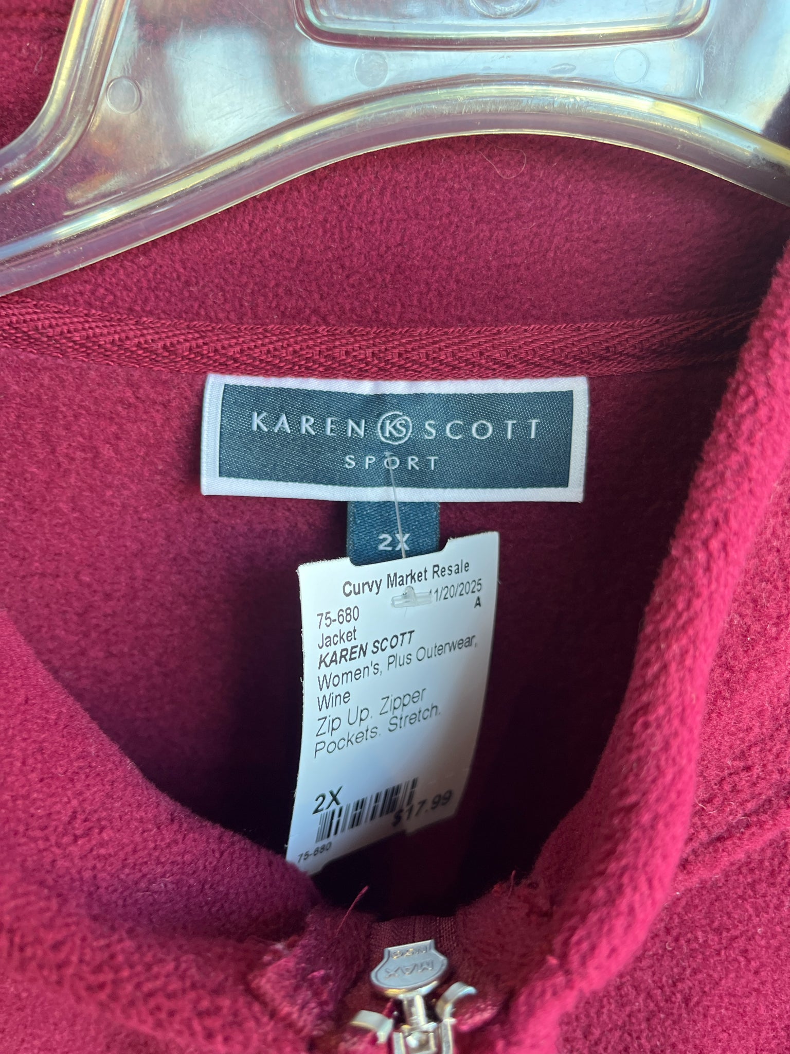 KAREN SCOTT Plus Outerwear Size 2X Jacket