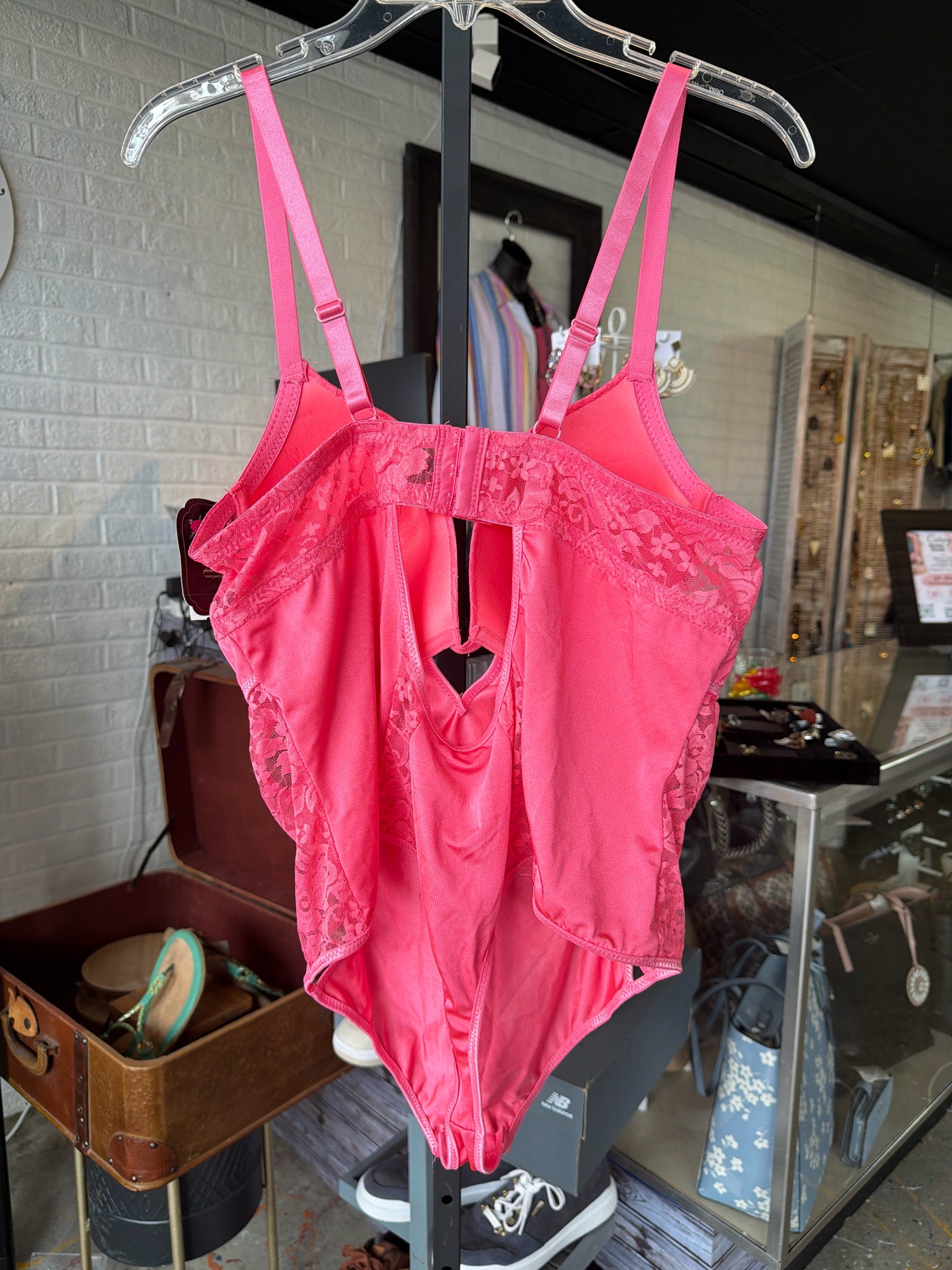 Black Fuchsia Plus Lingerie Size 3X Bodysuit