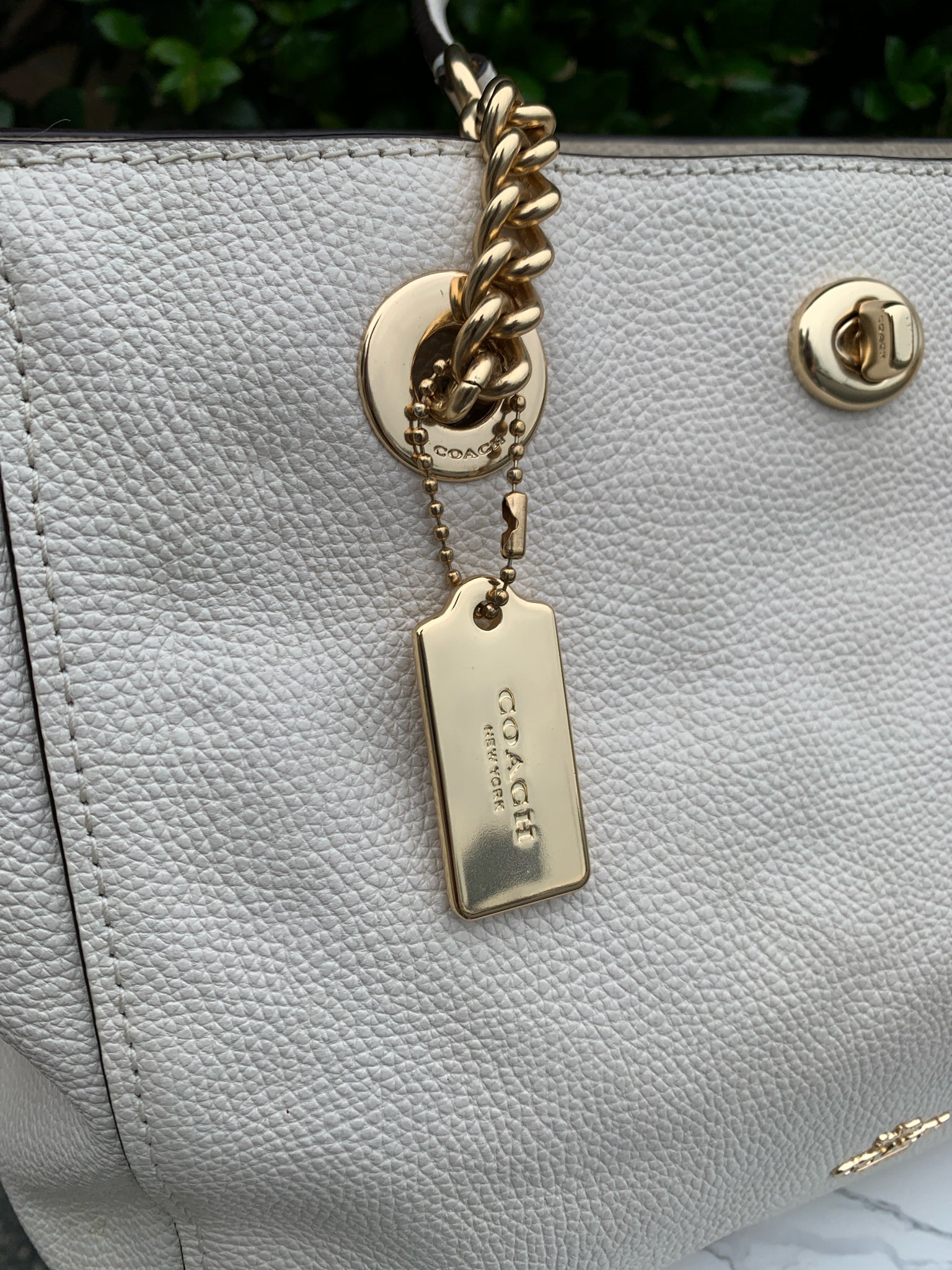 Coach White Purse
