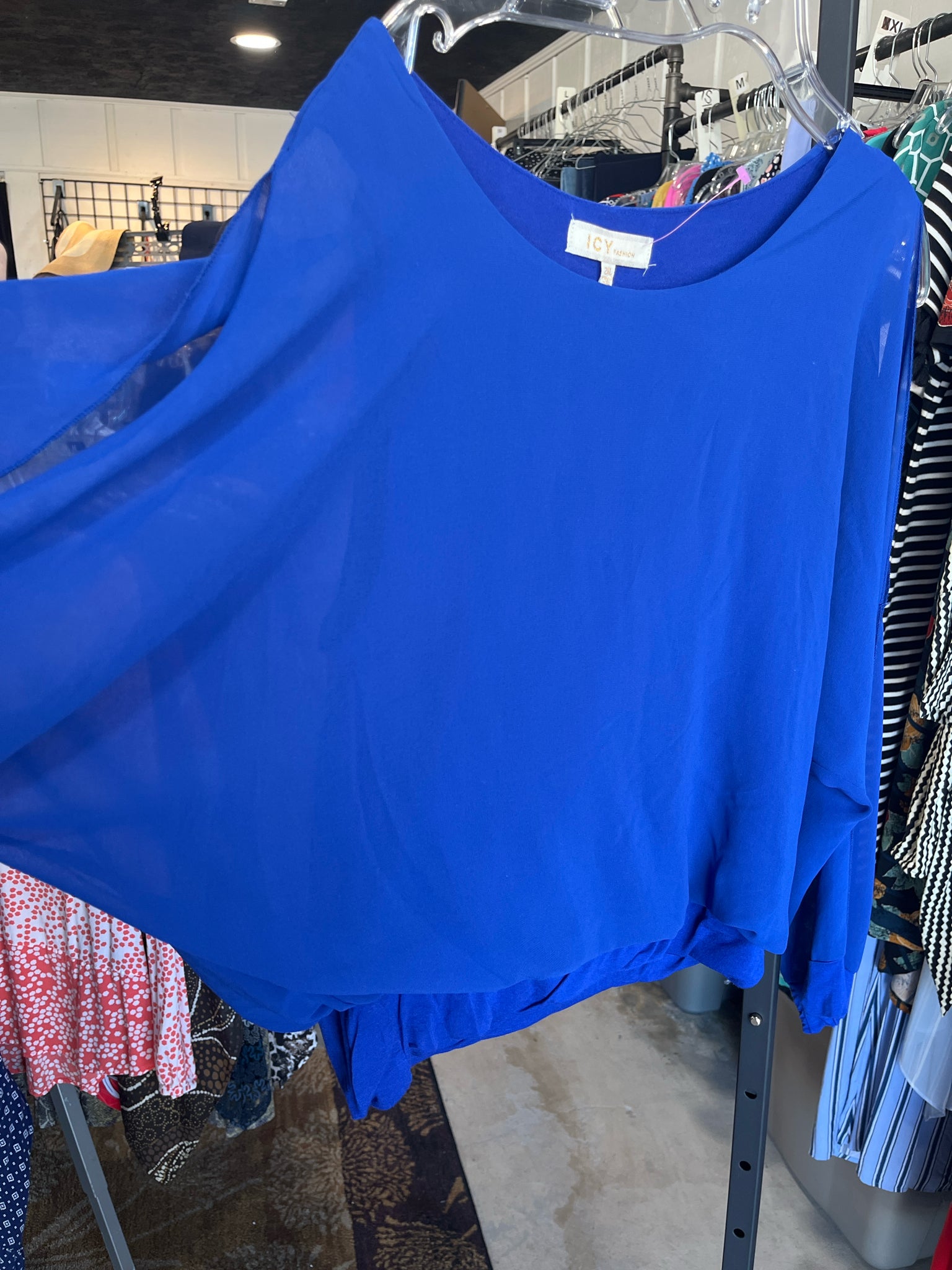 ICY Fashion Plus Tops Size 2X Blouse