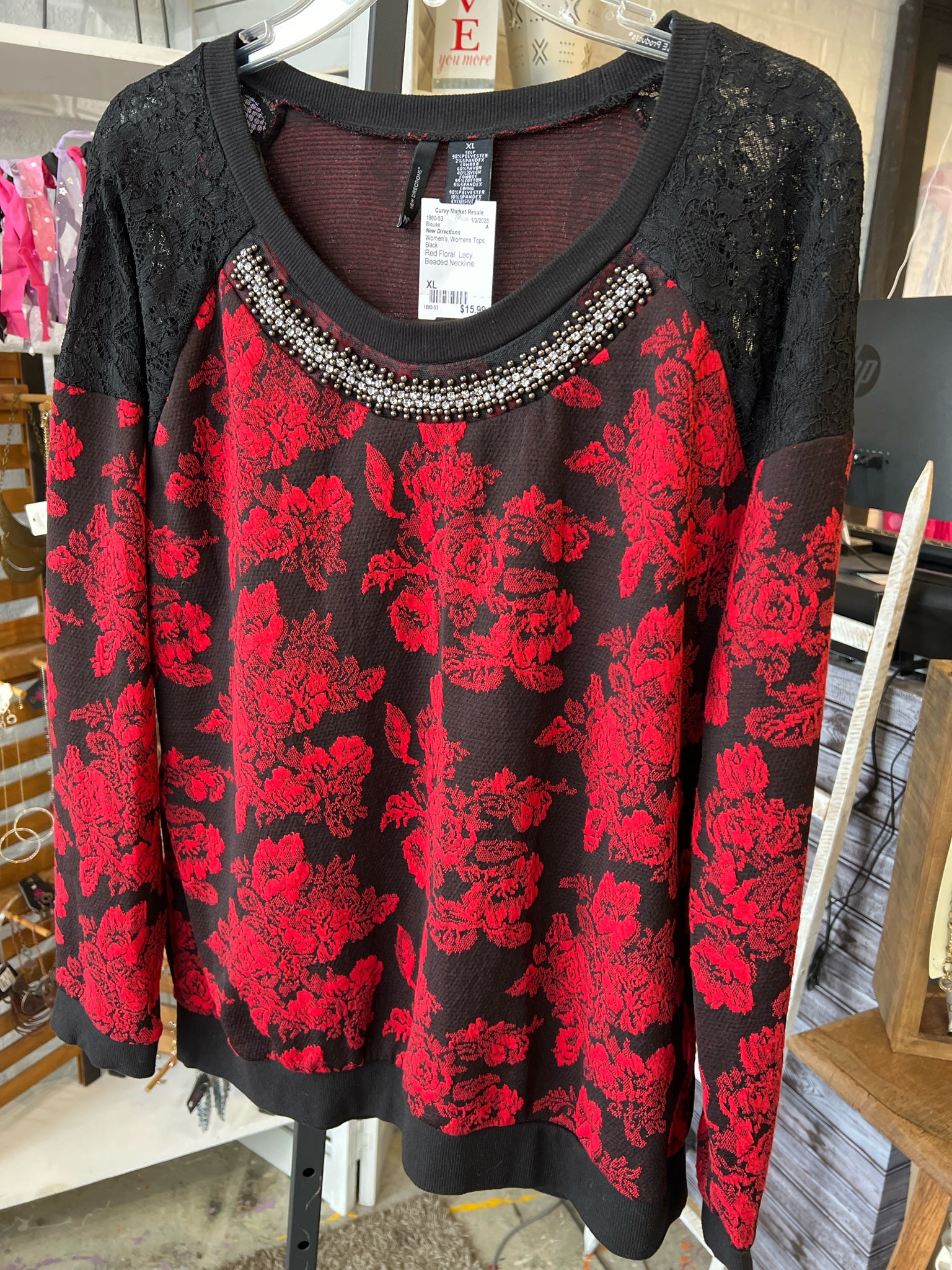 New Directions Womens Tops Size XL Blouse