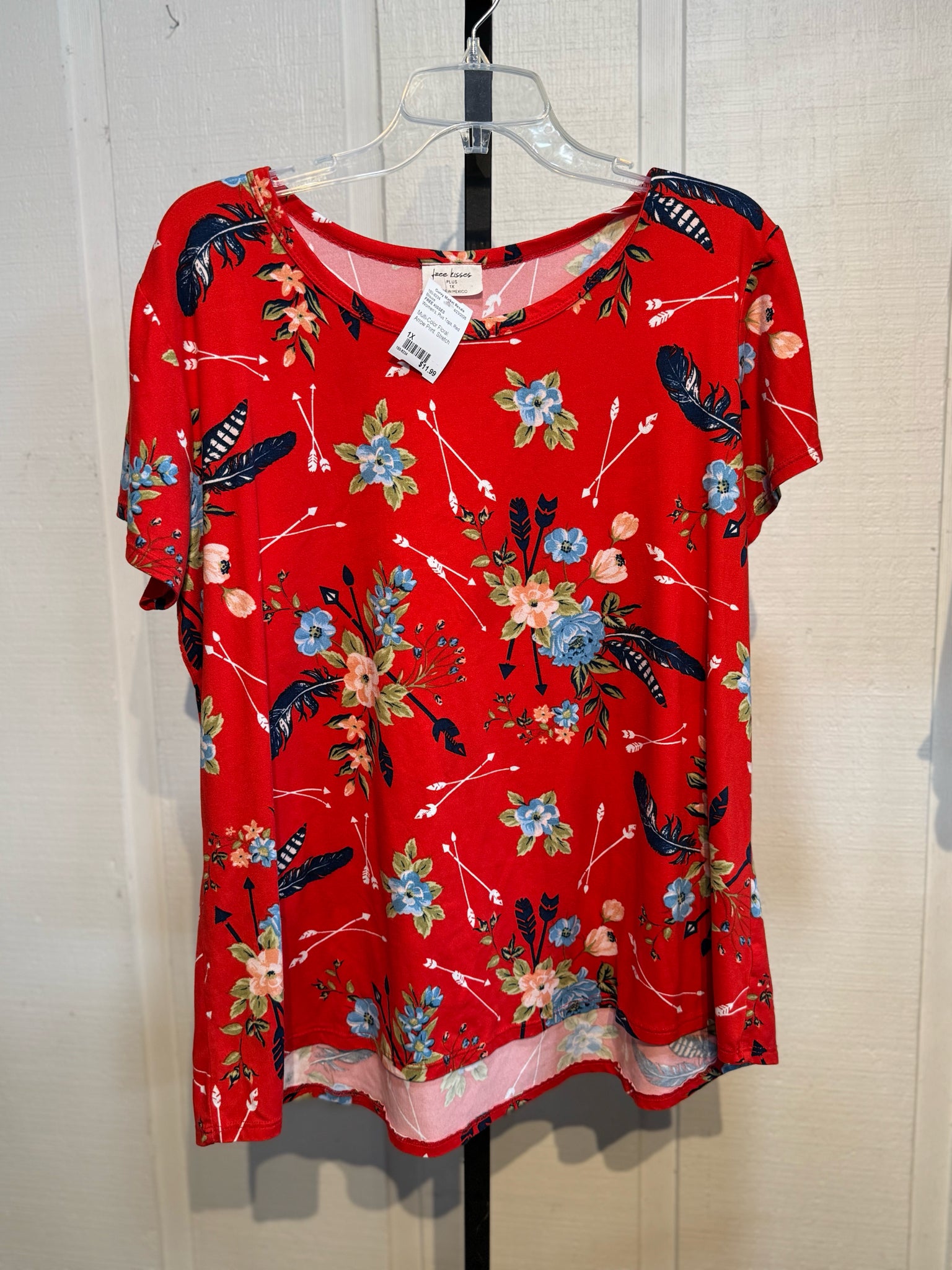 FREE KISSES Plus Tops Size 1X Blouse
