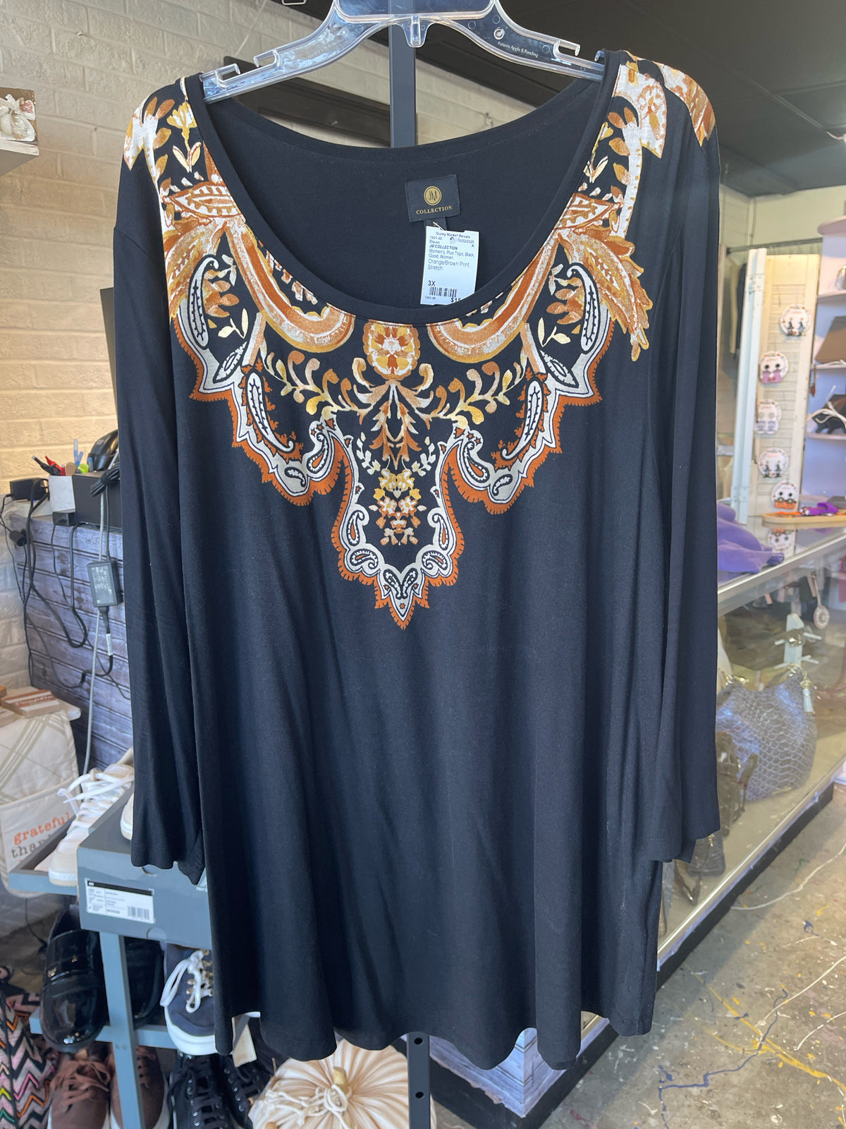JM COLLECTION Plus Tops Size 3X Blouse