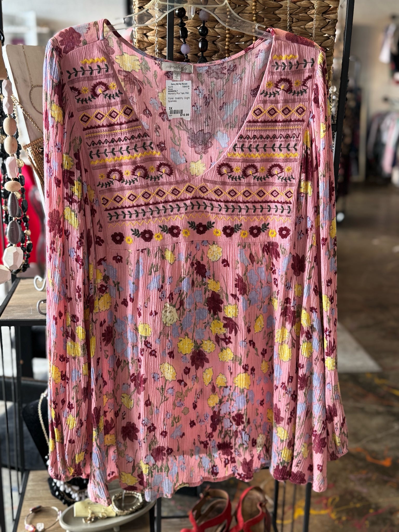 WONDERLY Plus Tops Size 3X Blouse