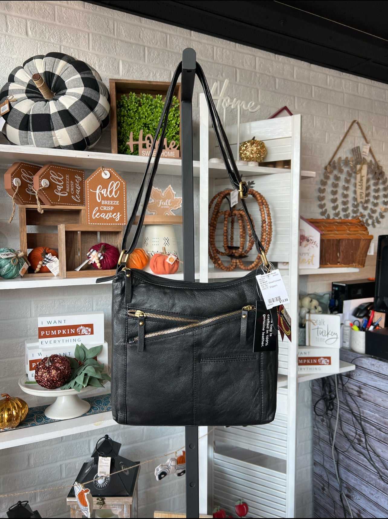 American Leather Black Purse