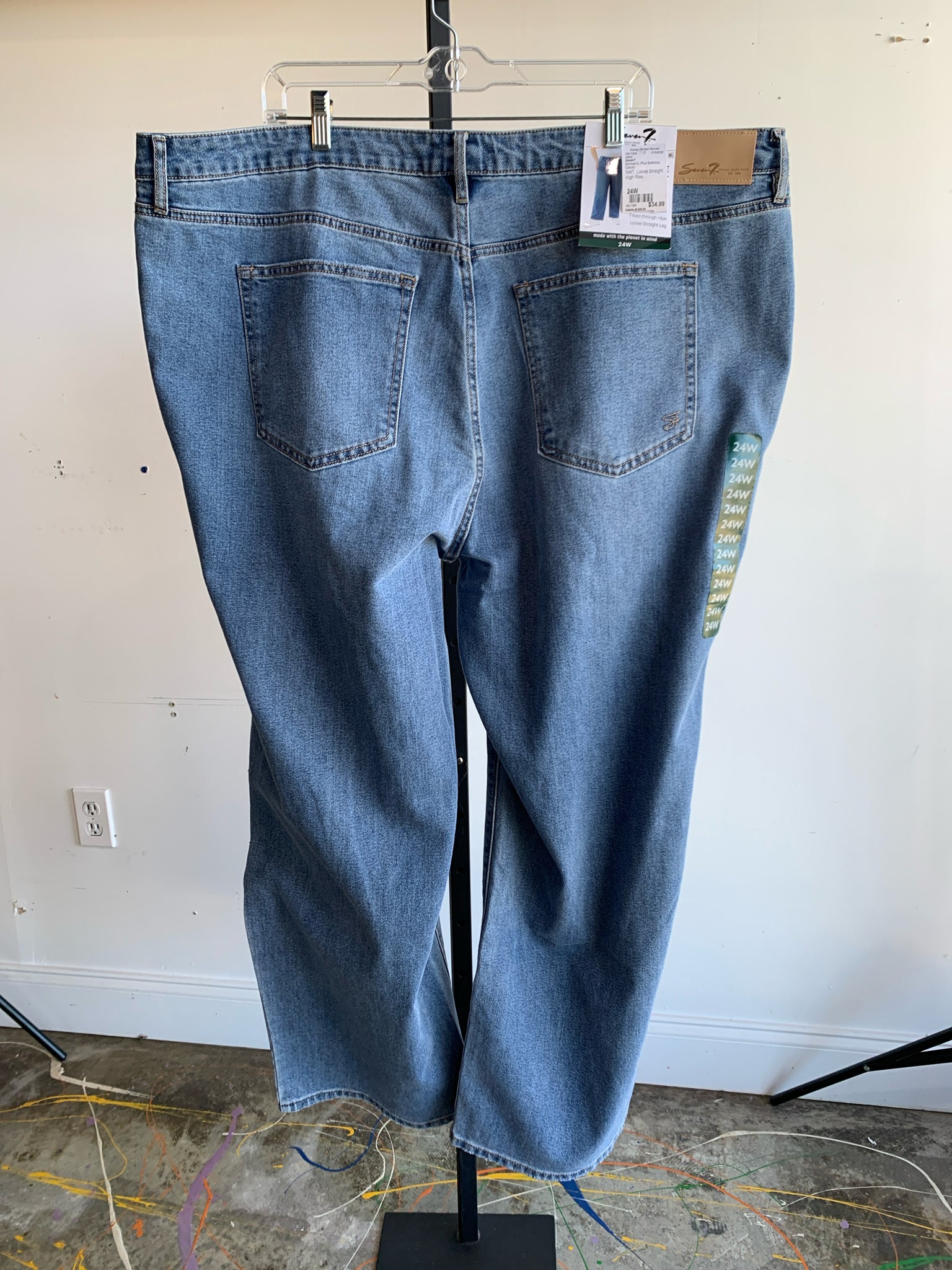 Seven7 Plus Bottoms Size 24W Jeans