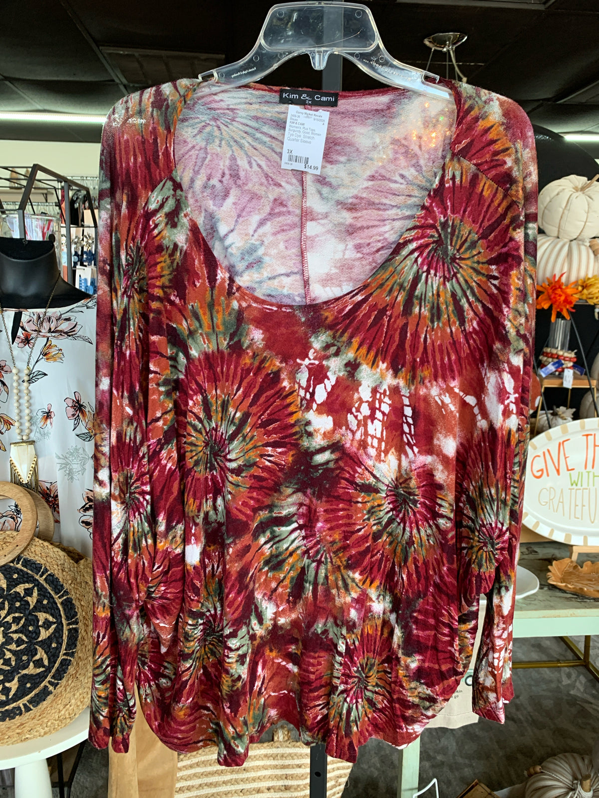 KIM & CAMI Plus Tops Size 3X Blouse