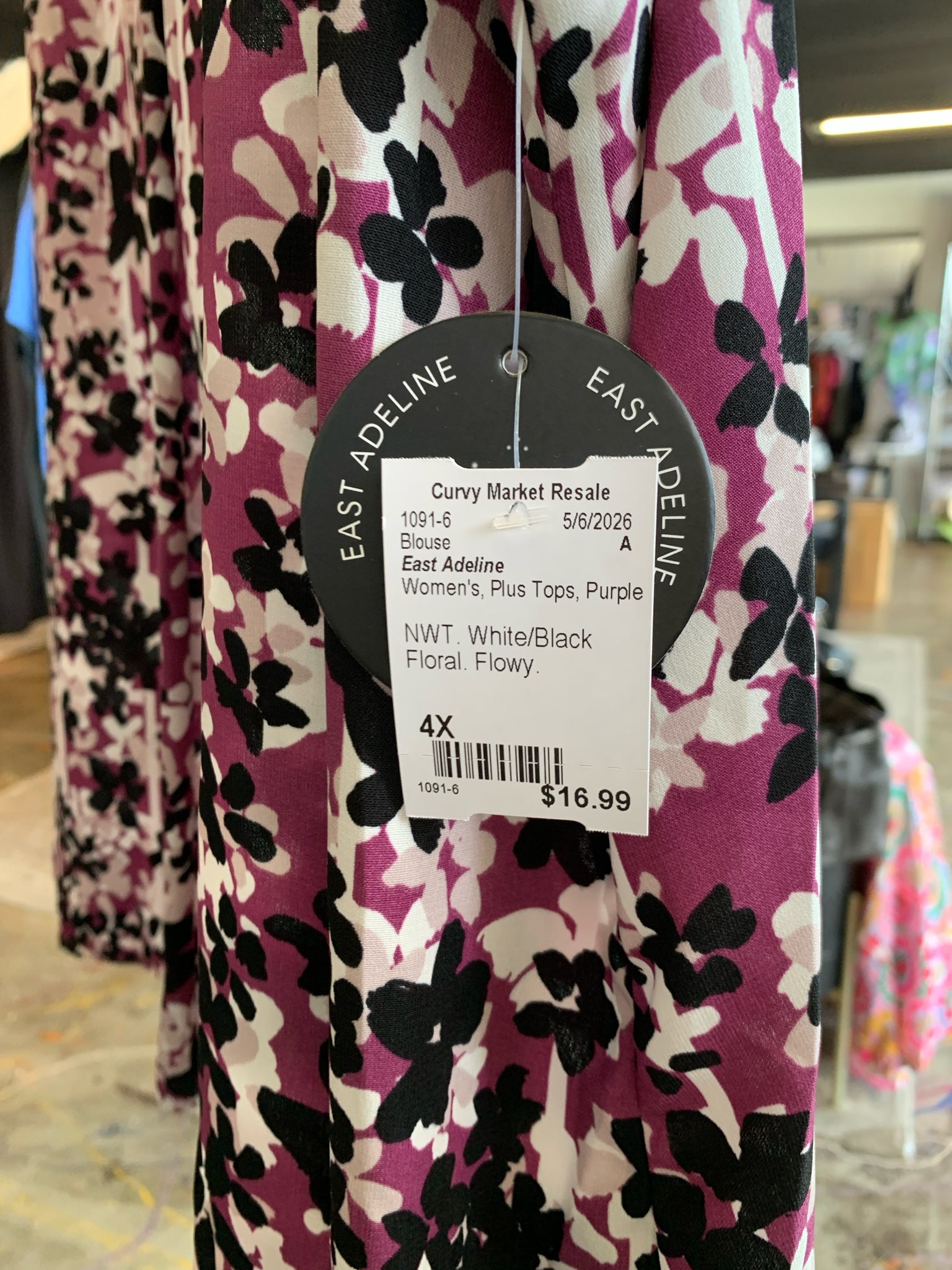 East Adeline Plus Tops Size 4X Blouse