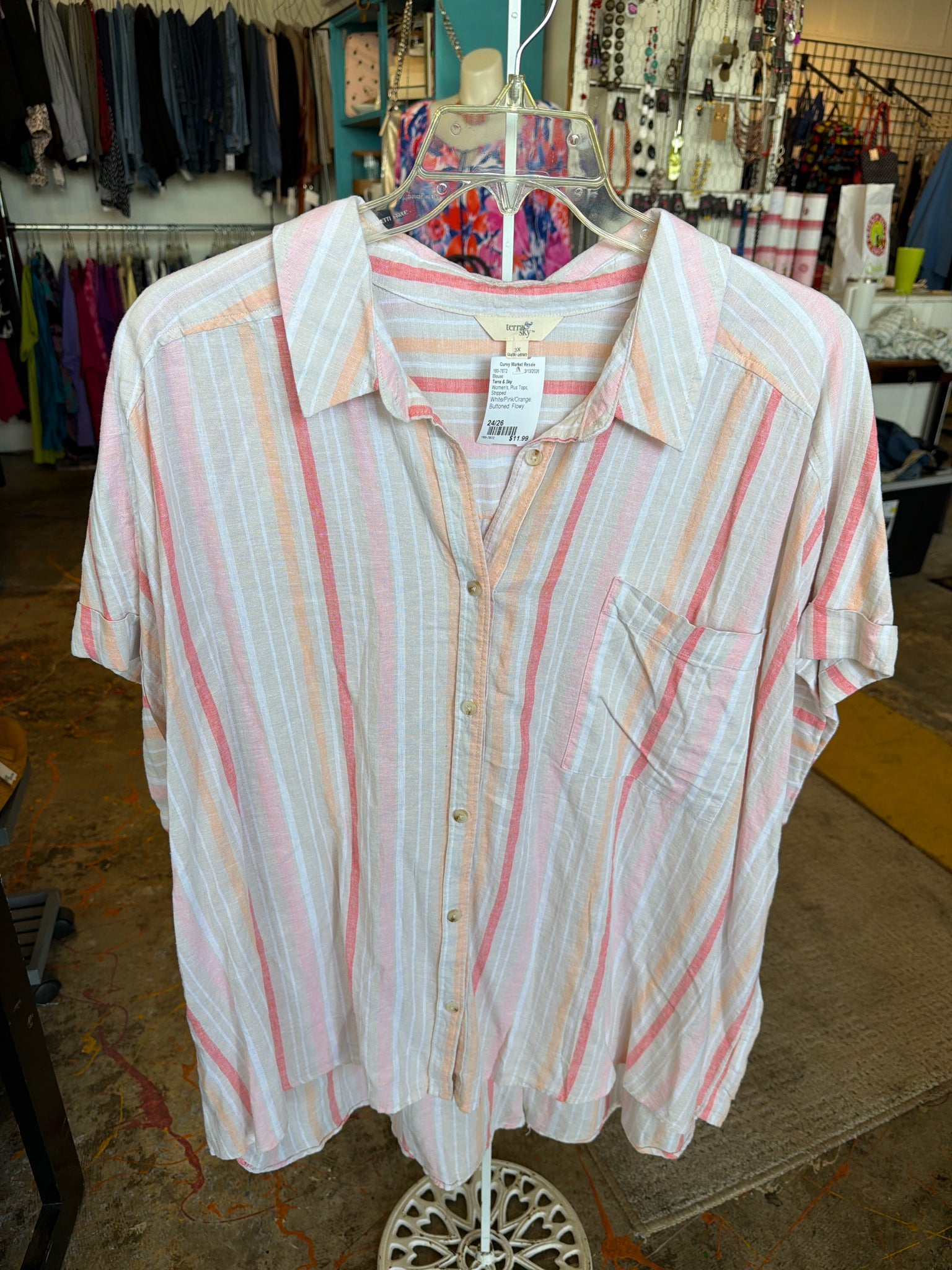 Terra & Sky Plus Tops Size 24/26 Blouse