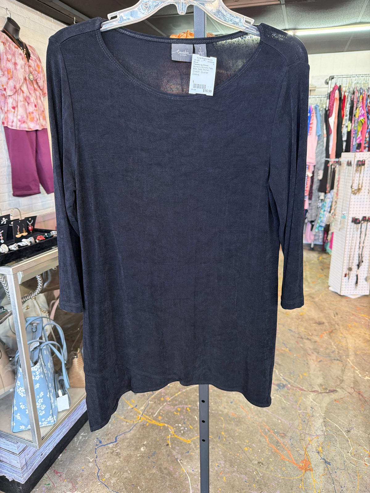 Travelers by Chicos Womens Tops Size 1 Blouse