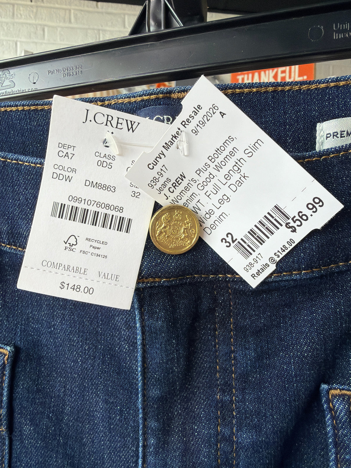 J. CREW Plus Bottoms Size 32 Jeans