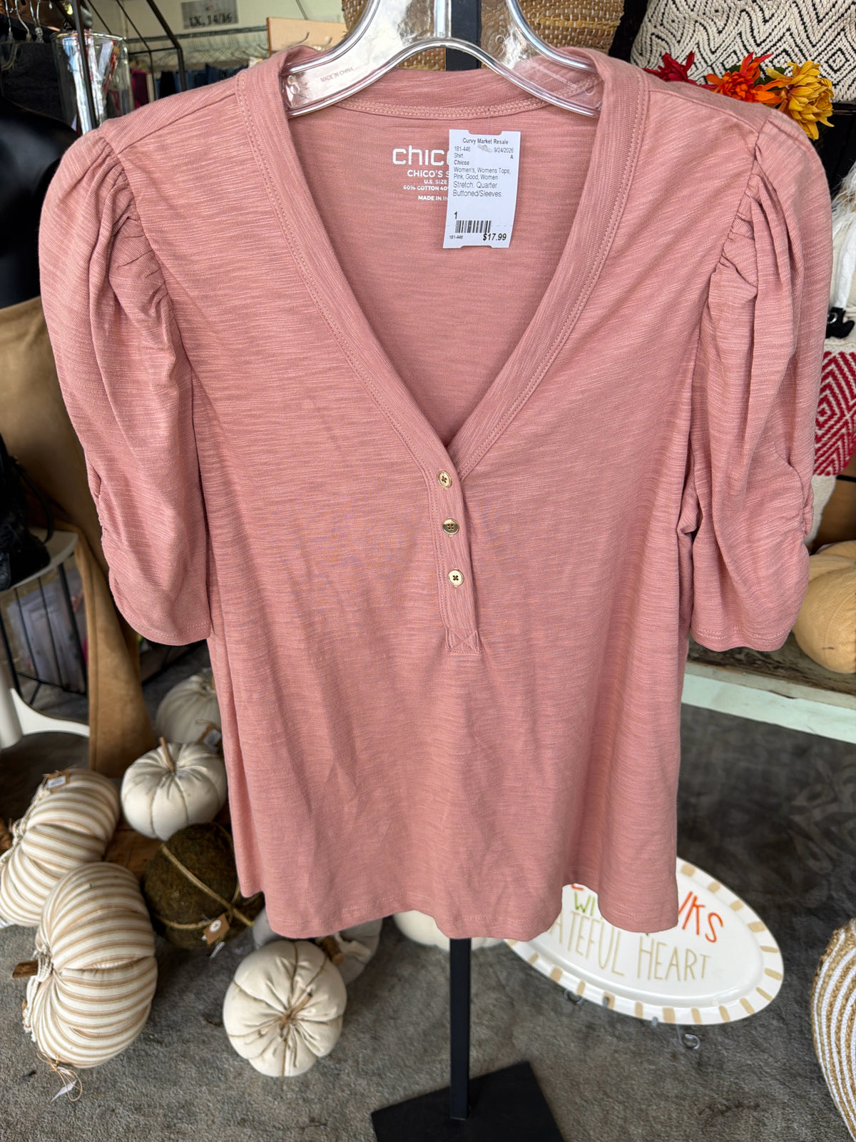 Chicos Womens Tops Size 1 Shirt