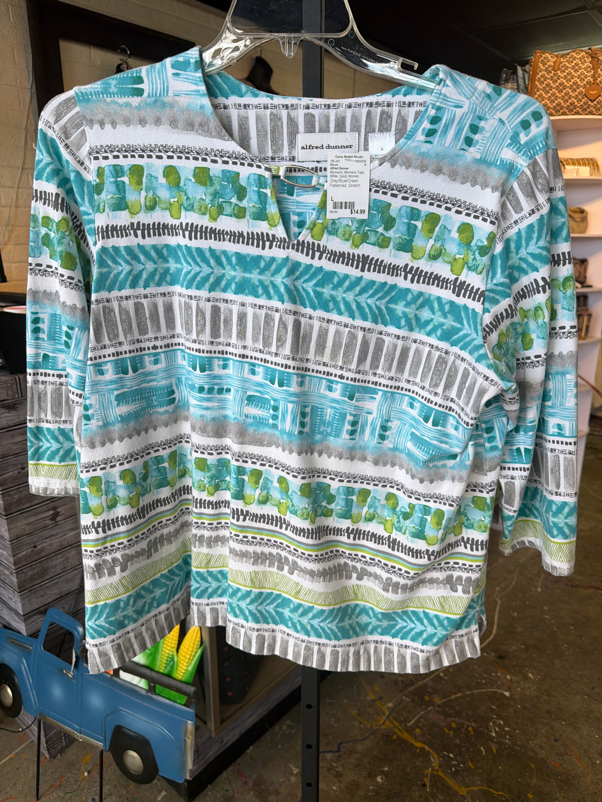 Alfred Dunner Womens Tops Size L Blouse