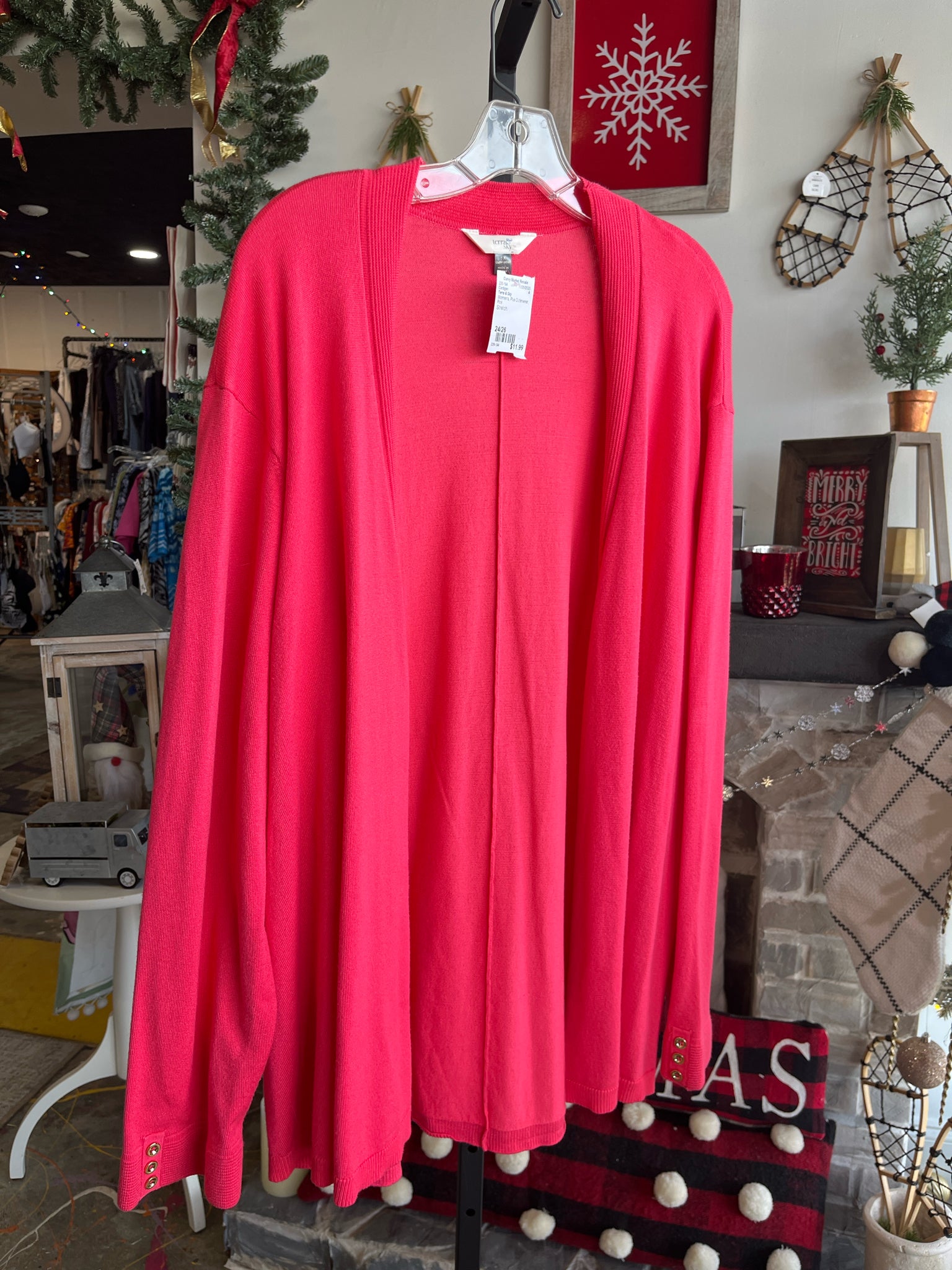 Terra & Sky Plus Outerwear Size 24/26 Cardigan