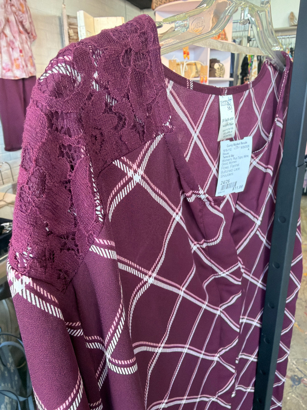 Terra & Sky Plus Tops Size 24/26 Blouse