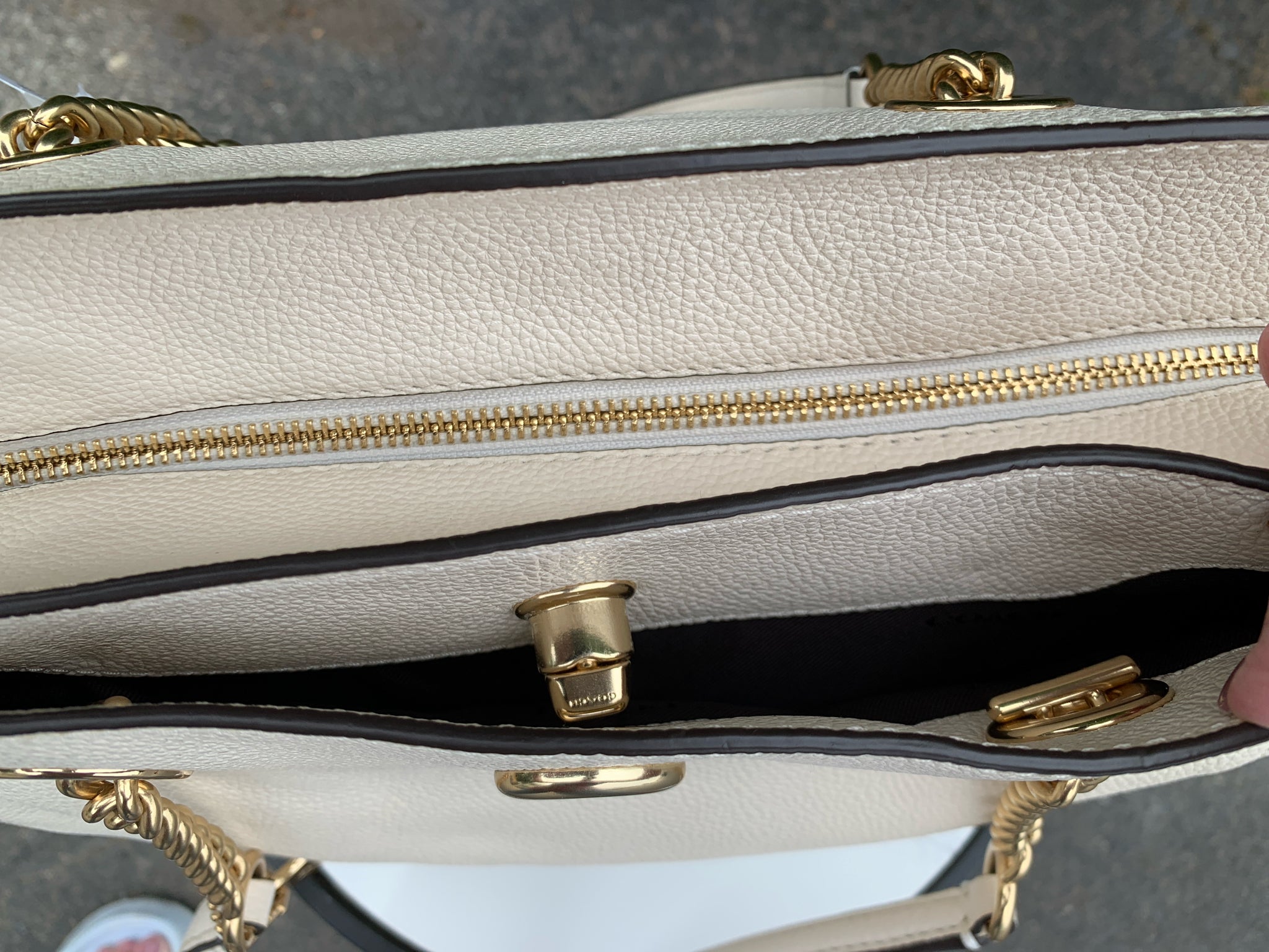 Coach White Purse