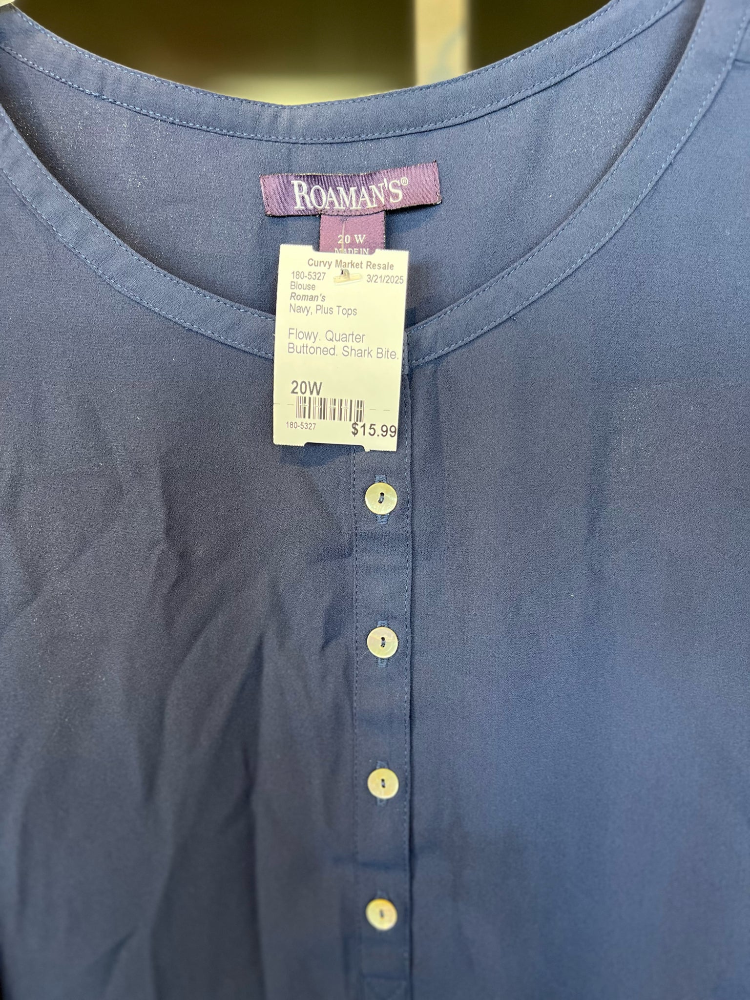 Size 20W Roman's Blouse