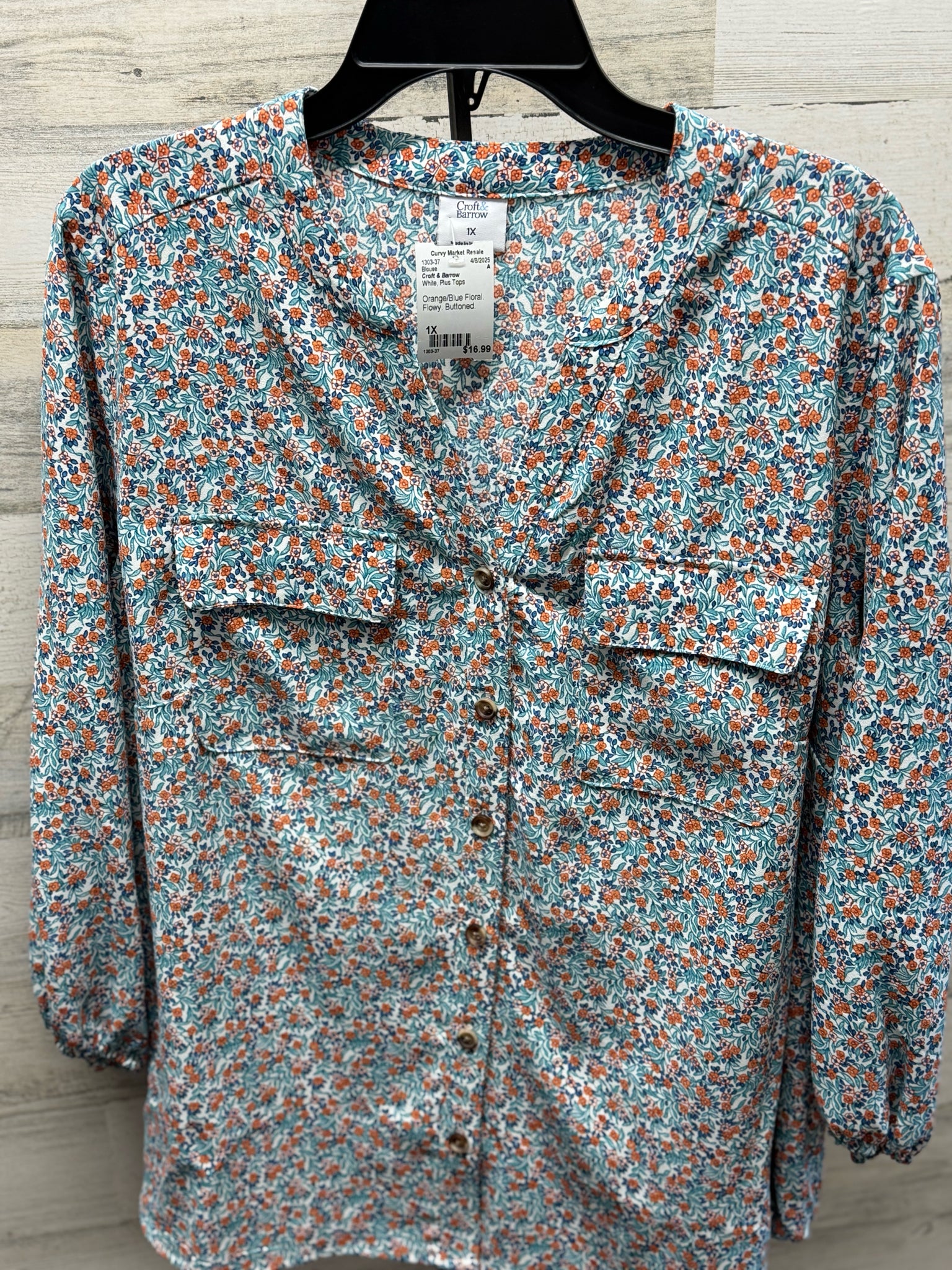 Croft & Barrow Plus Tops Size 1X Blouse