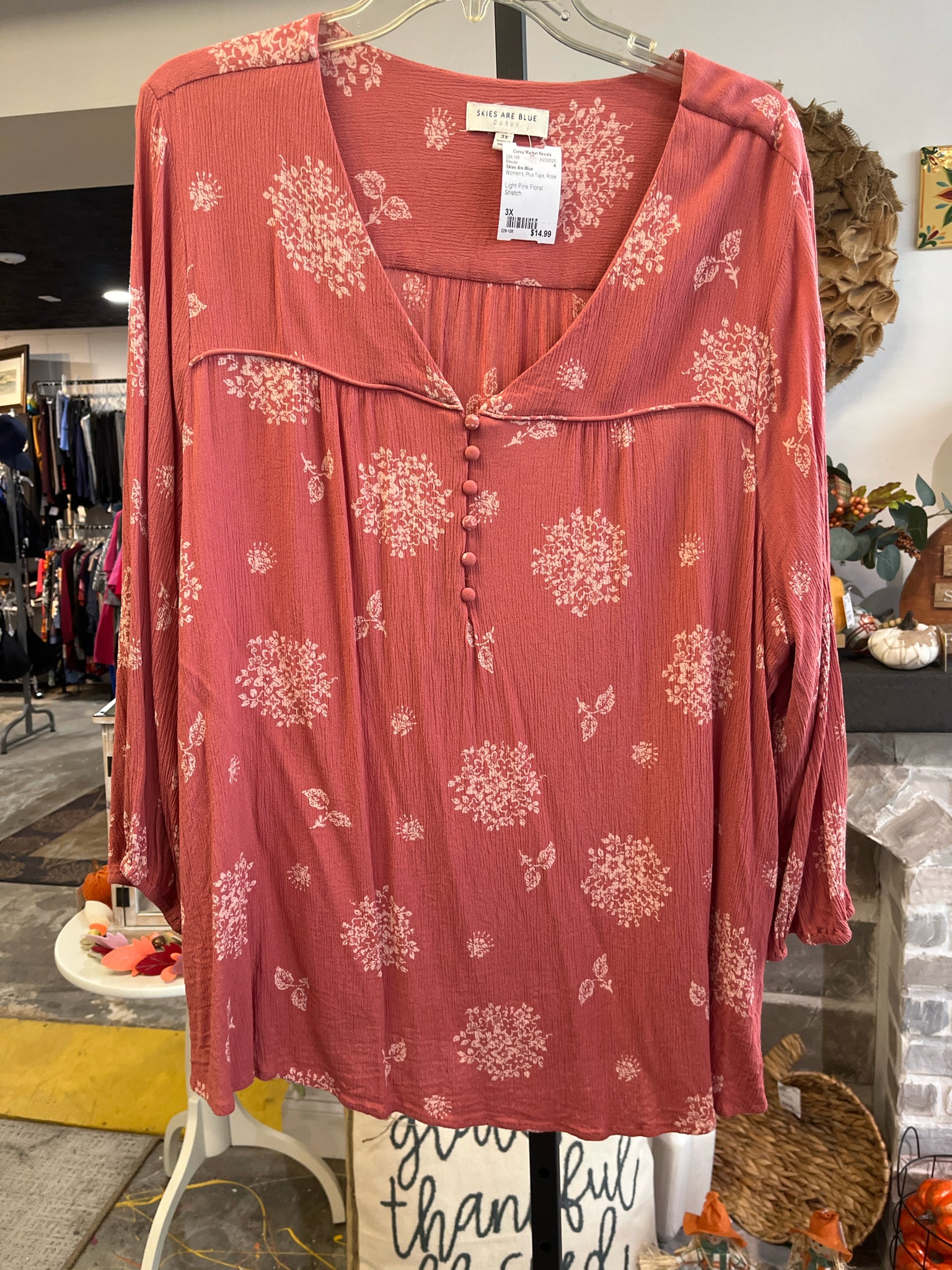 Skies Are Blue Plus Tops Size 3X Blouse