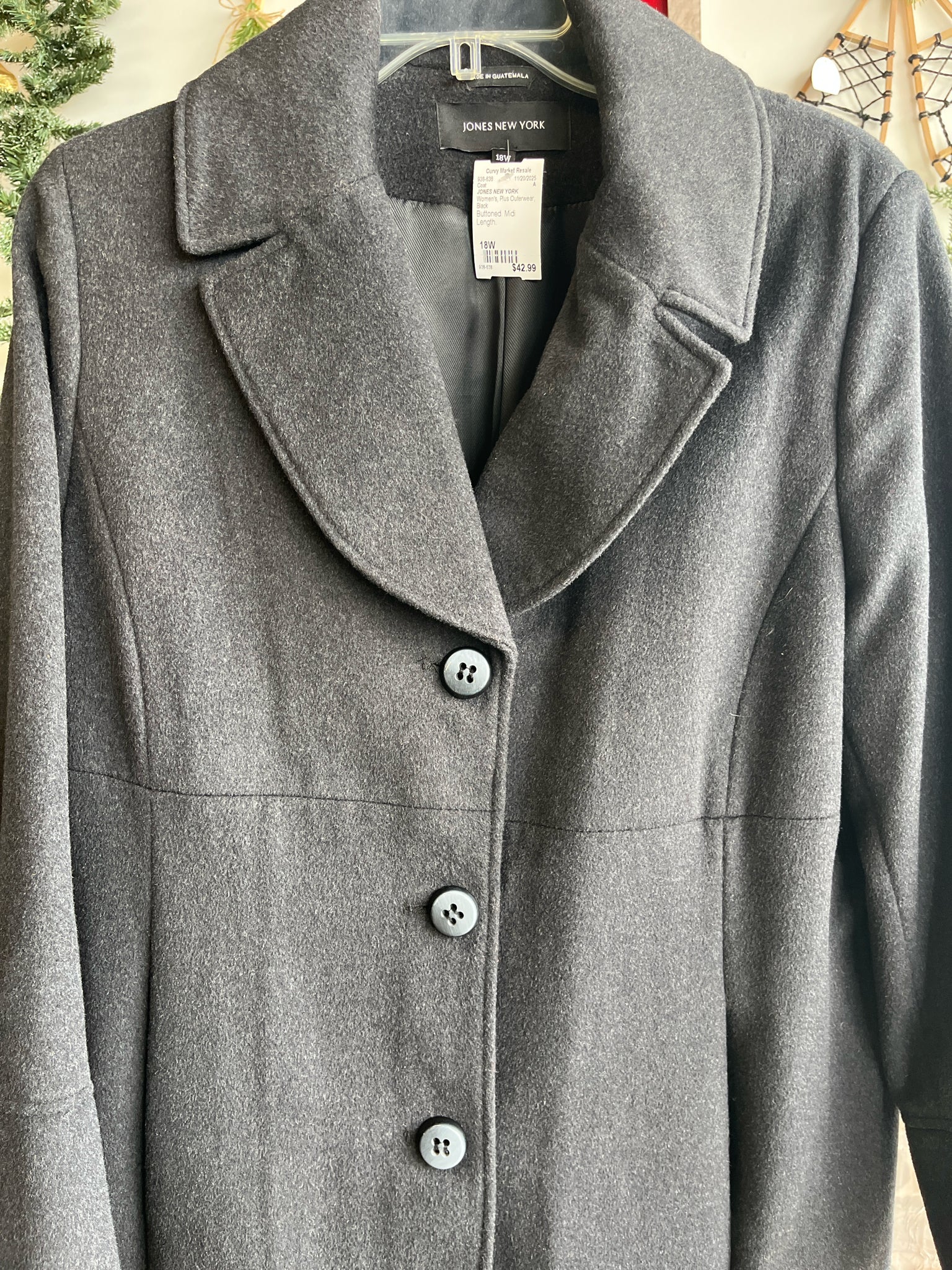 JONES NEW YORK Plus Outerwear Size 18W Coat