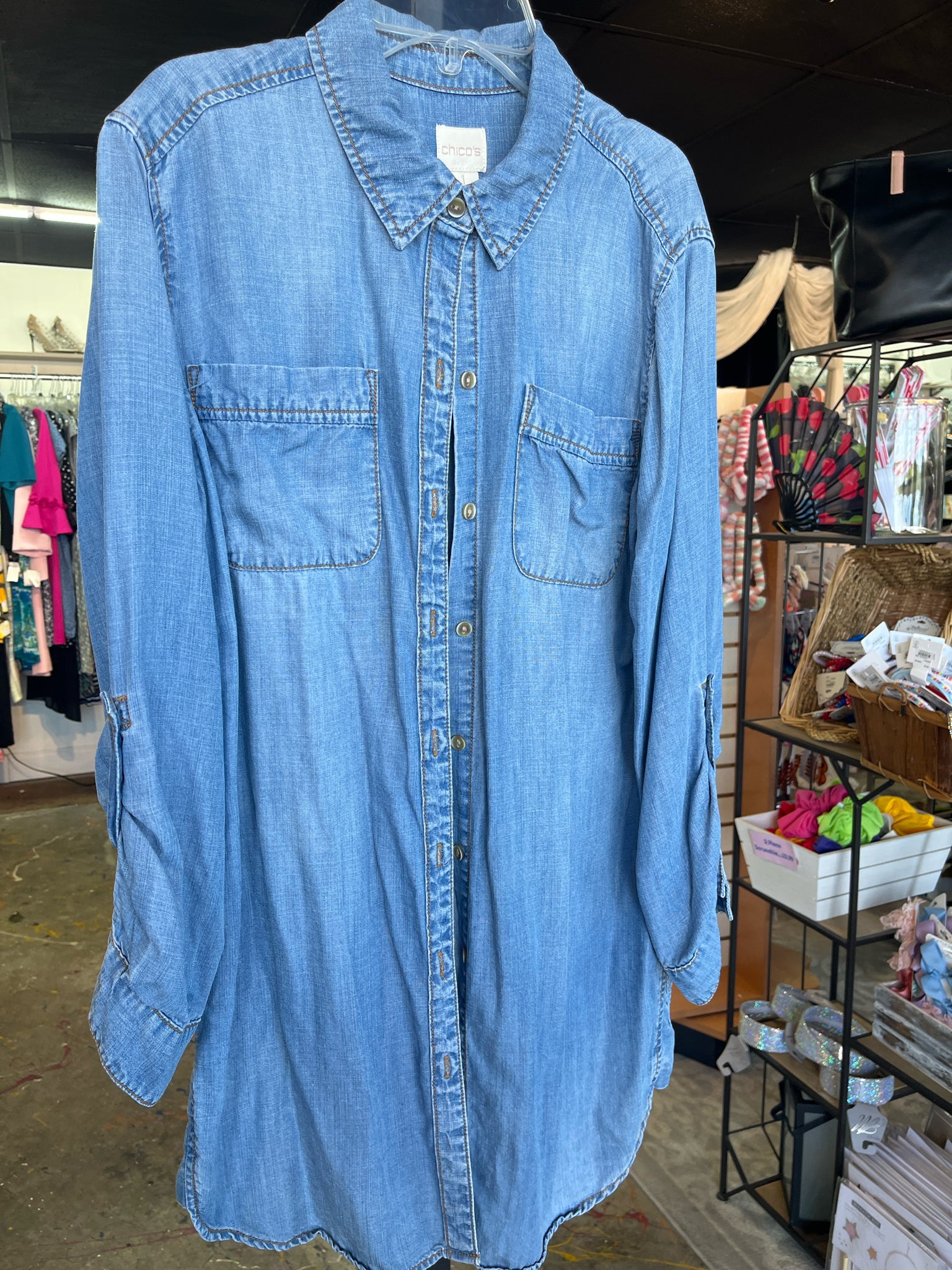 Chicos Womens Tops Size 1 Blouse