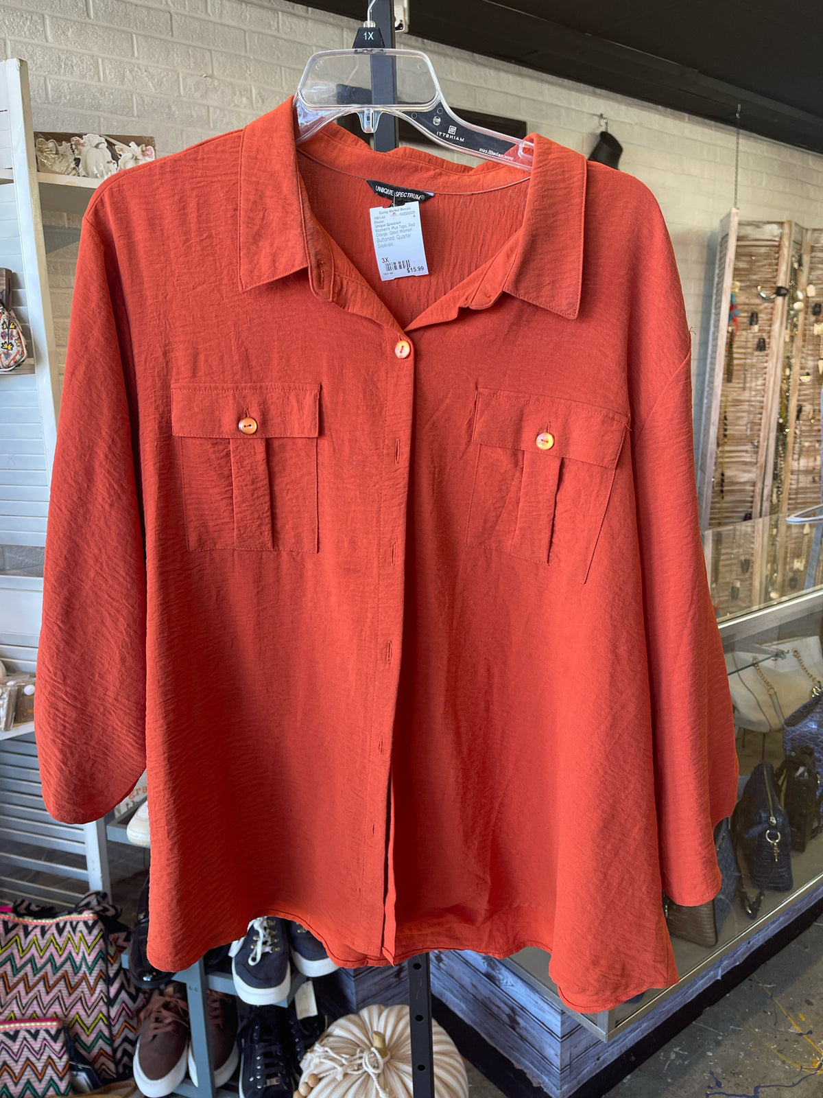 Unique Spectrum Plus Tops Size 3X Blouse