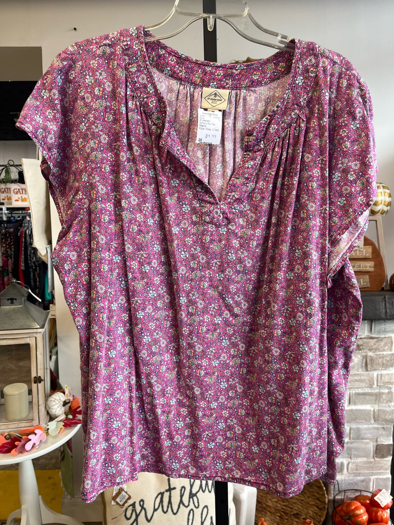 ST JOHN BAY Plus Tops Size 2X Blouse