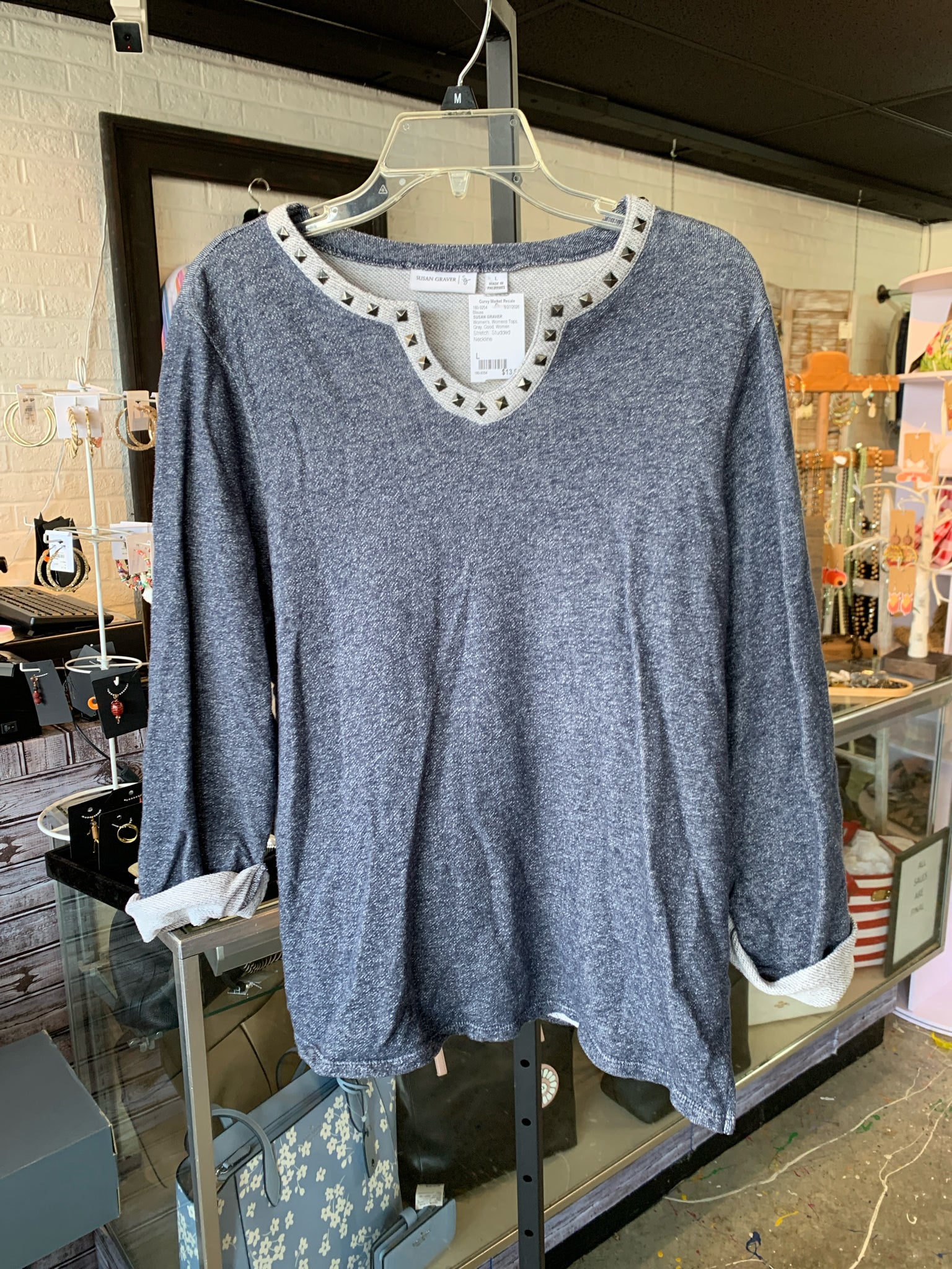 SUSAN GRAVER Womens Tops Size L Blouse