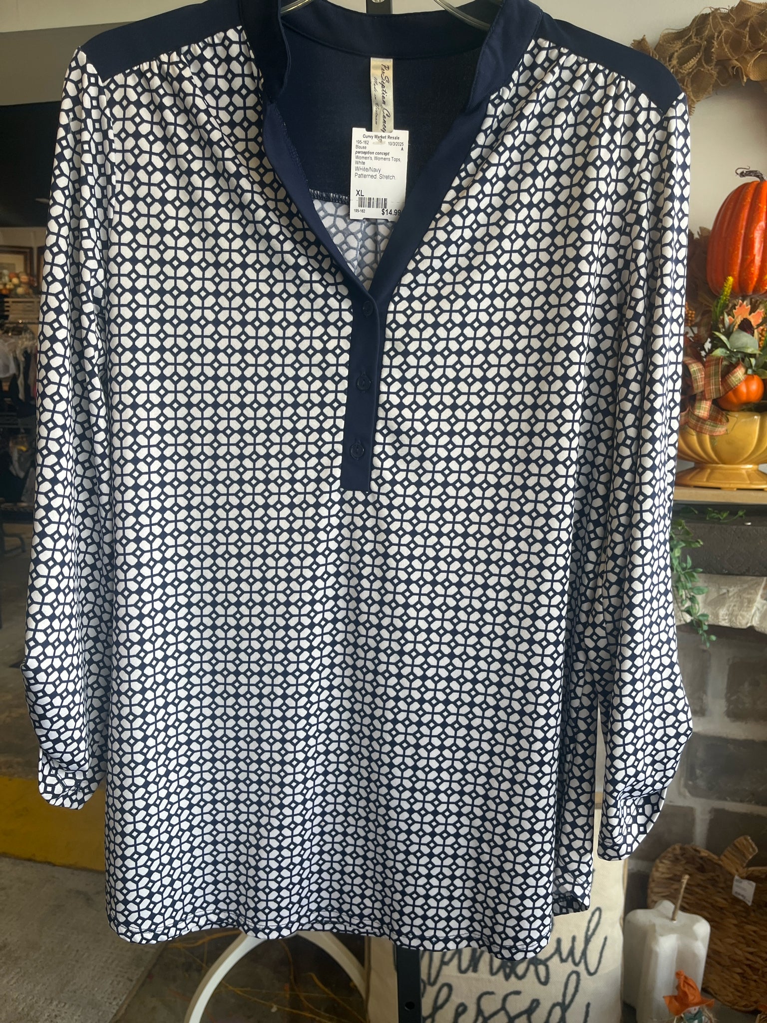 perseption concept Womens Tops Size XL Blouse